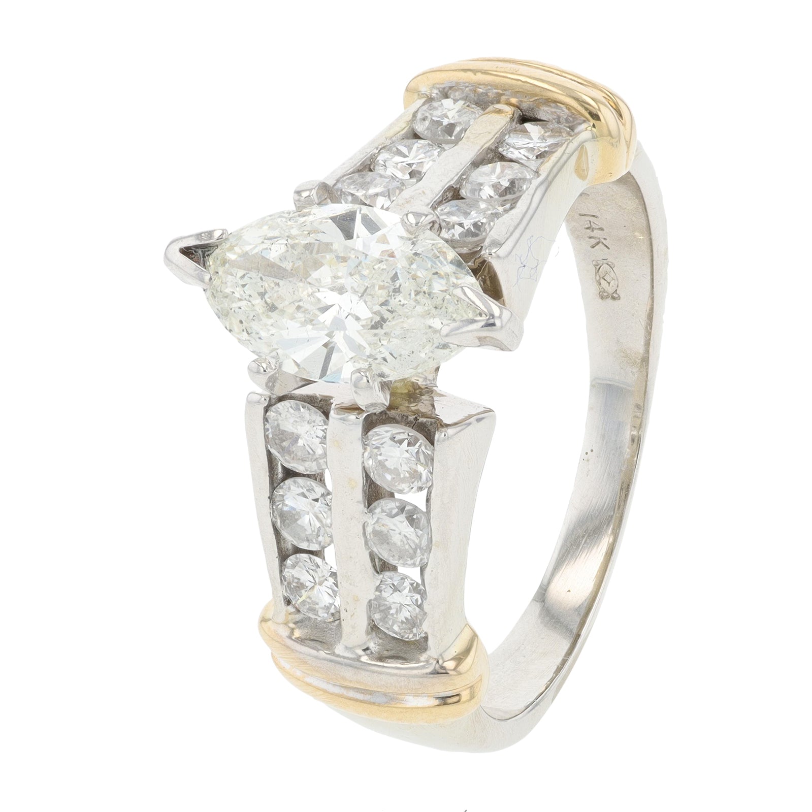 14K TT 1.50 CTW Diamond Engagement Ring