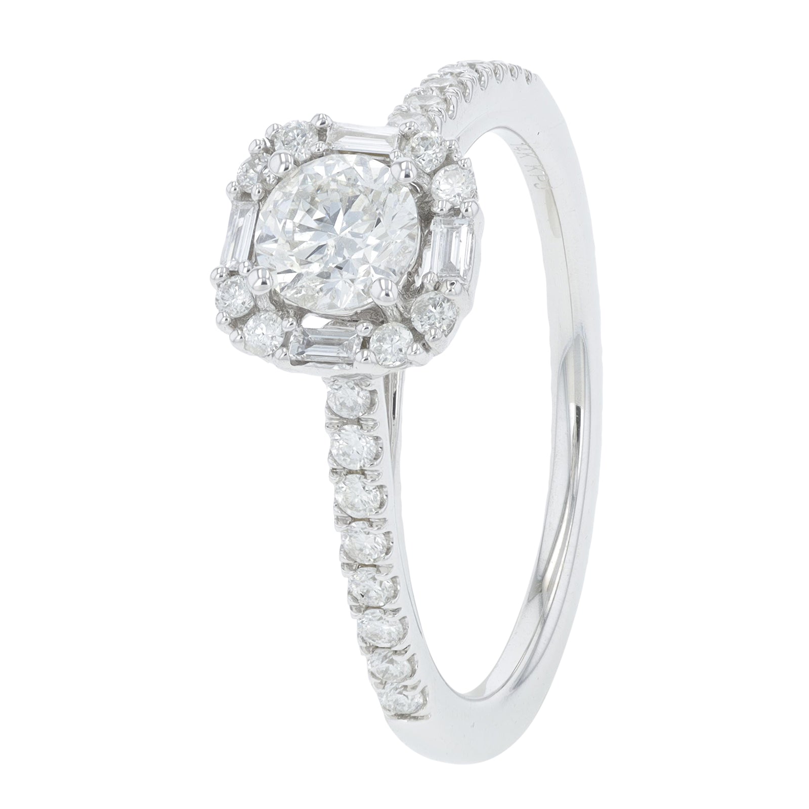 14K WG .80 CTW Diamond Engagement Ring
