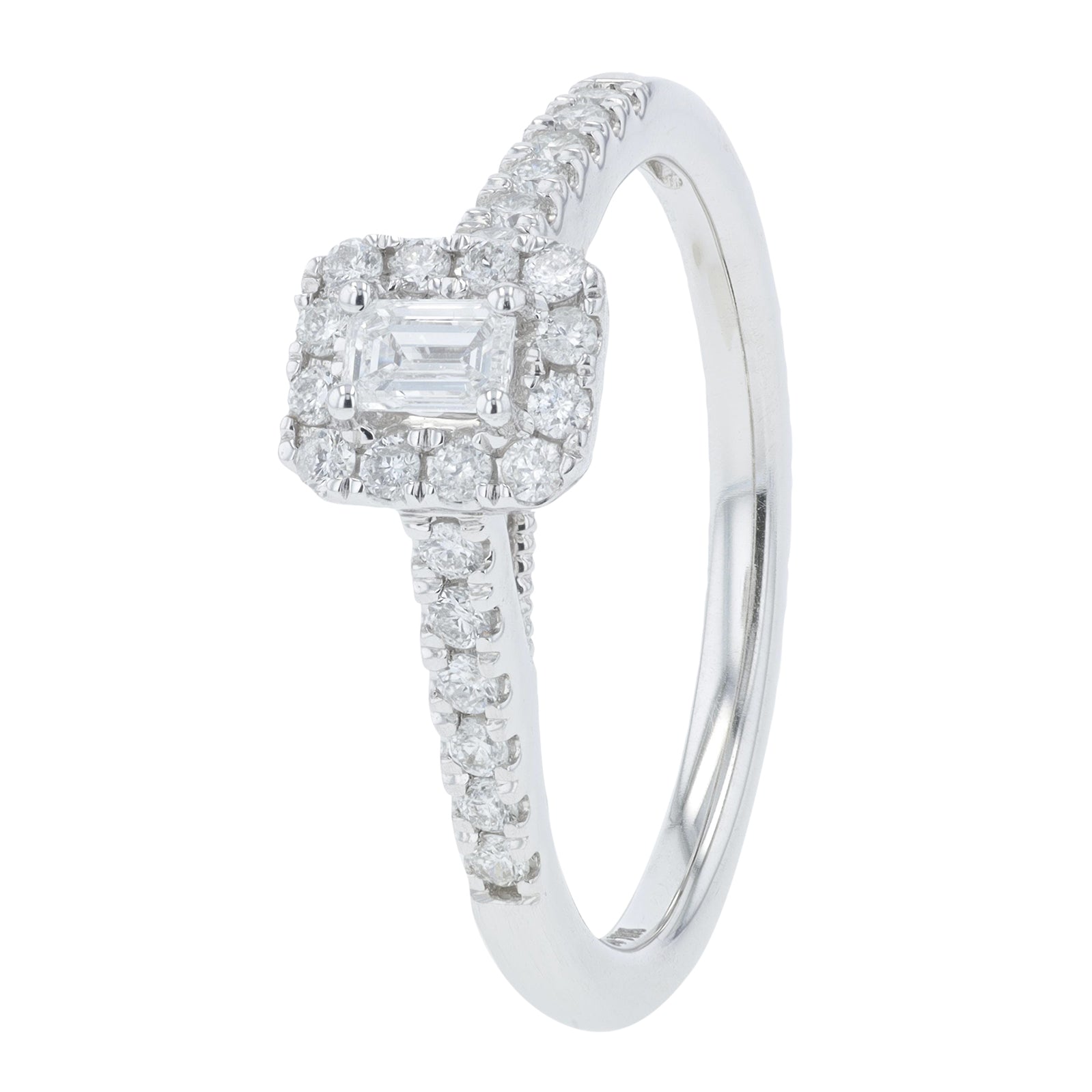 10K WG .38 CTW Diamond Engagement Ring