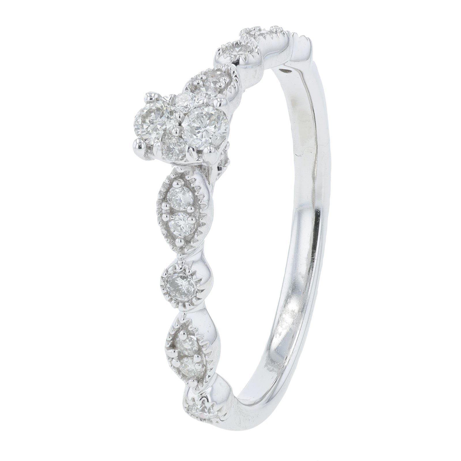 10K WG .25 CTW Diamond Engagement Ring