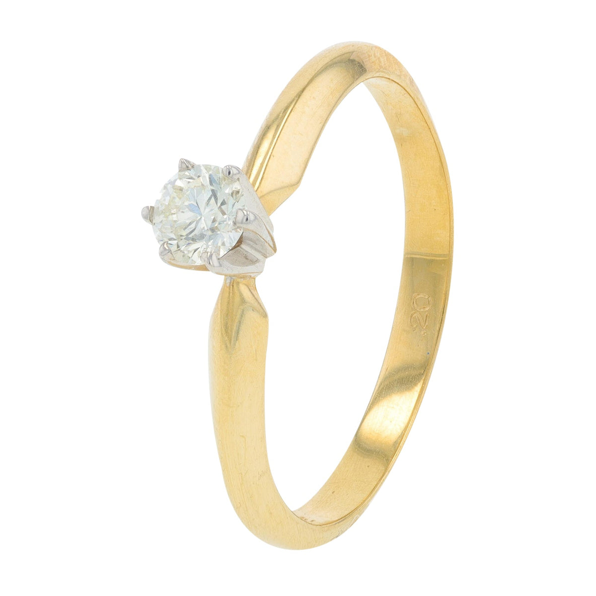 14K TT .20 CTW Diamond Engagement Ring