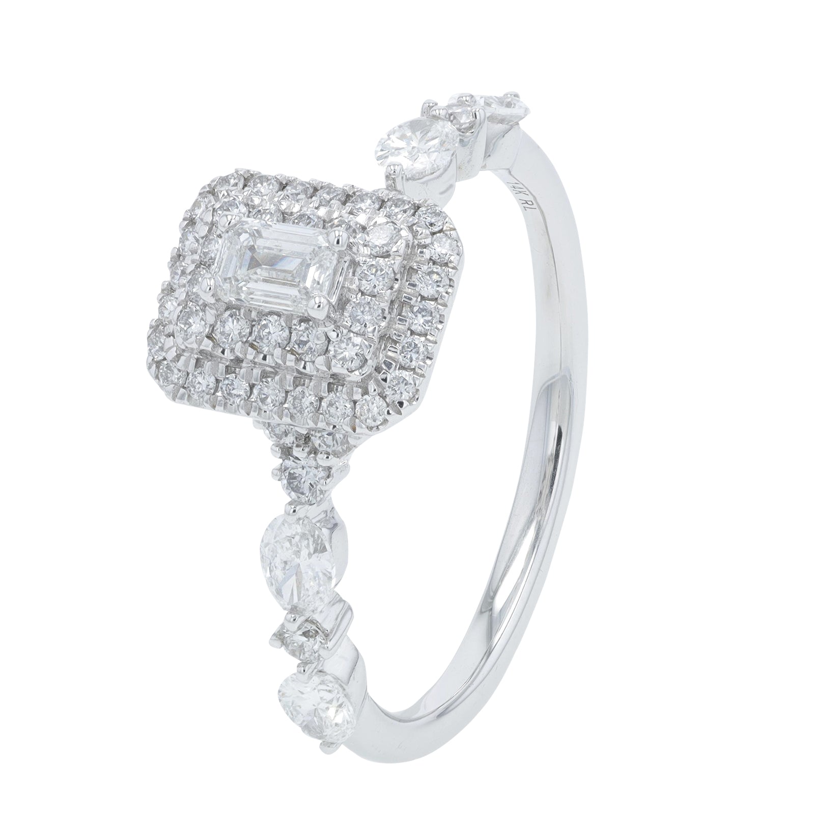 14K WG .75 CTW Diamond Engagement Ring
