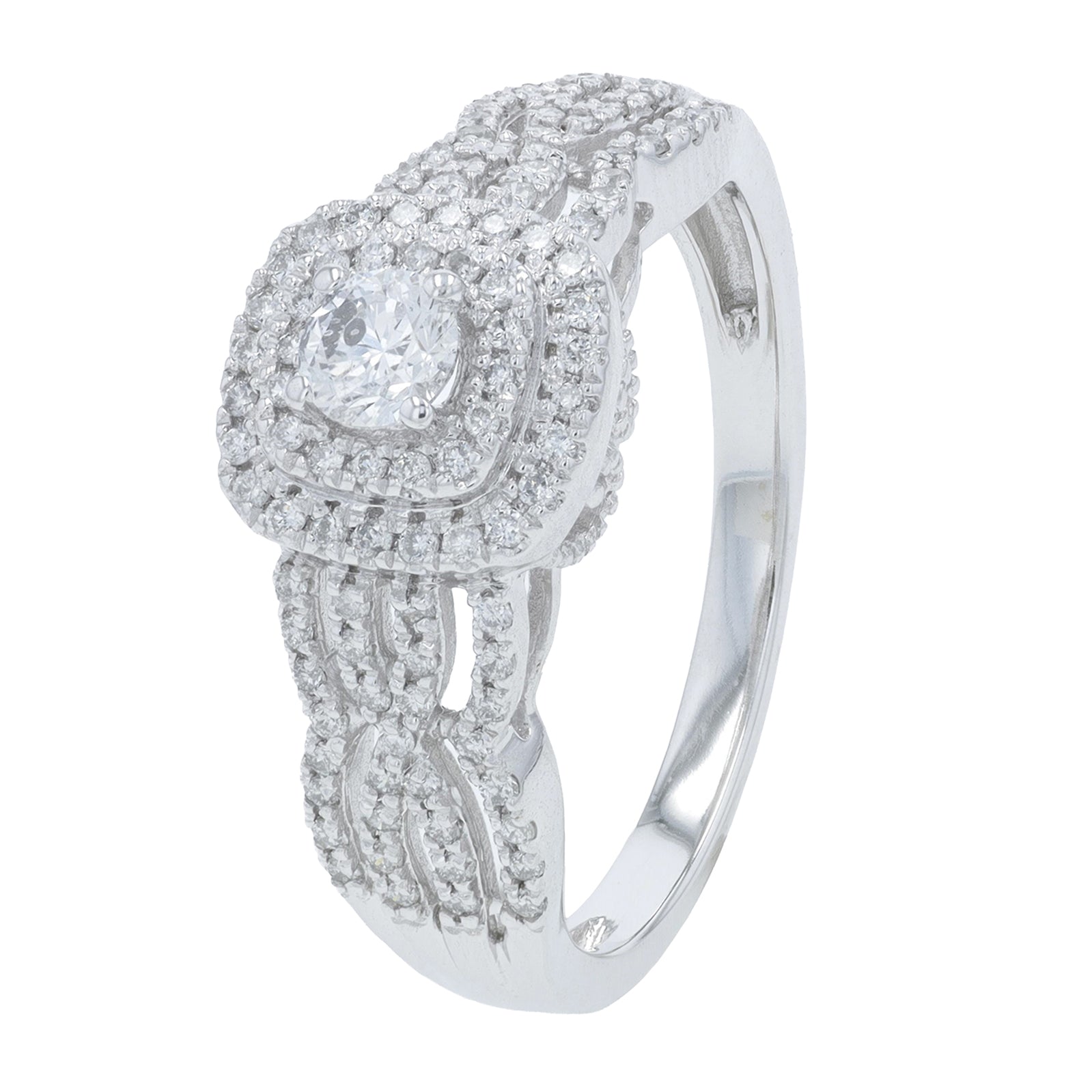 10K WG .50 CTW Diamond Engagement Ring