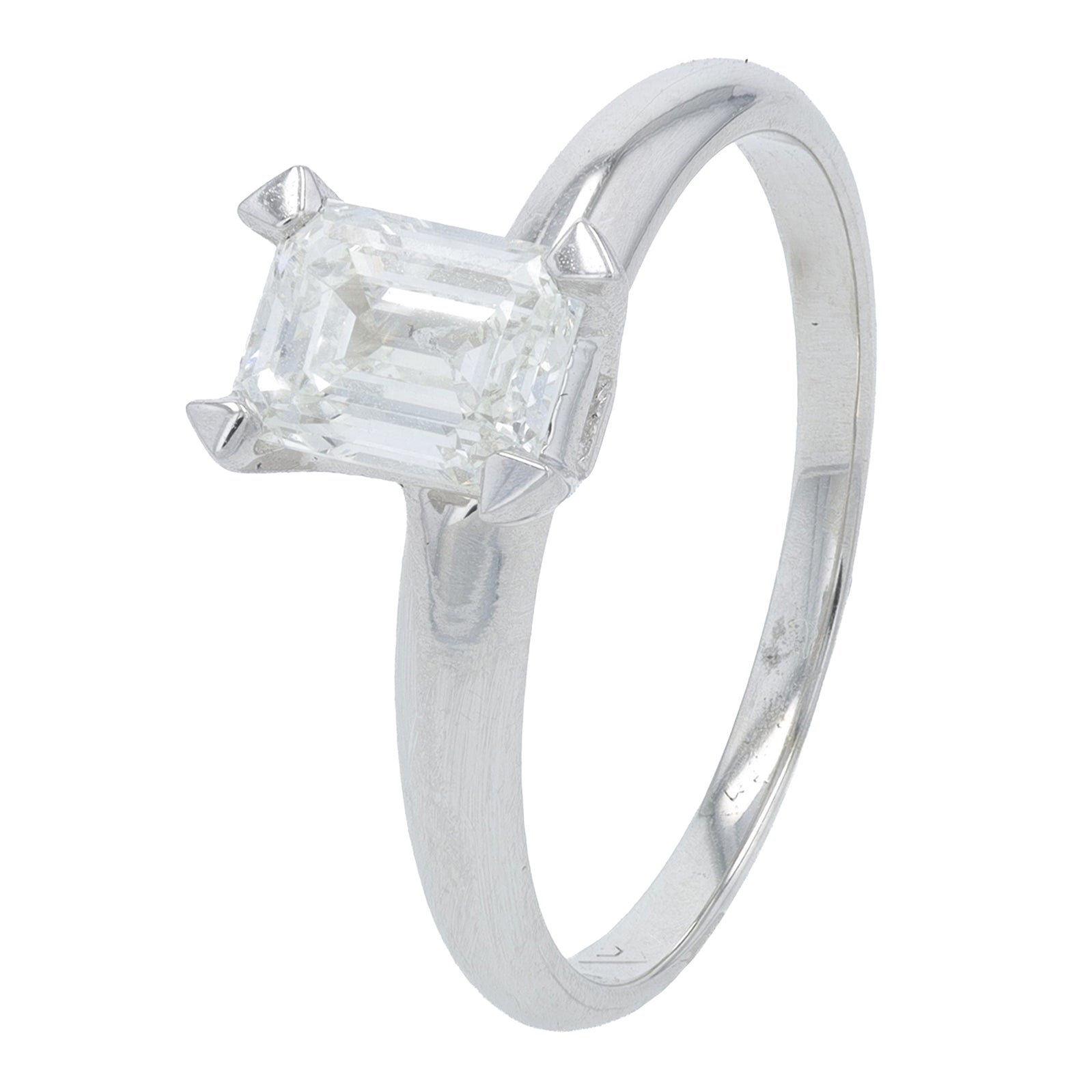 14K WG 1 CTW Diamond Engagement Ring