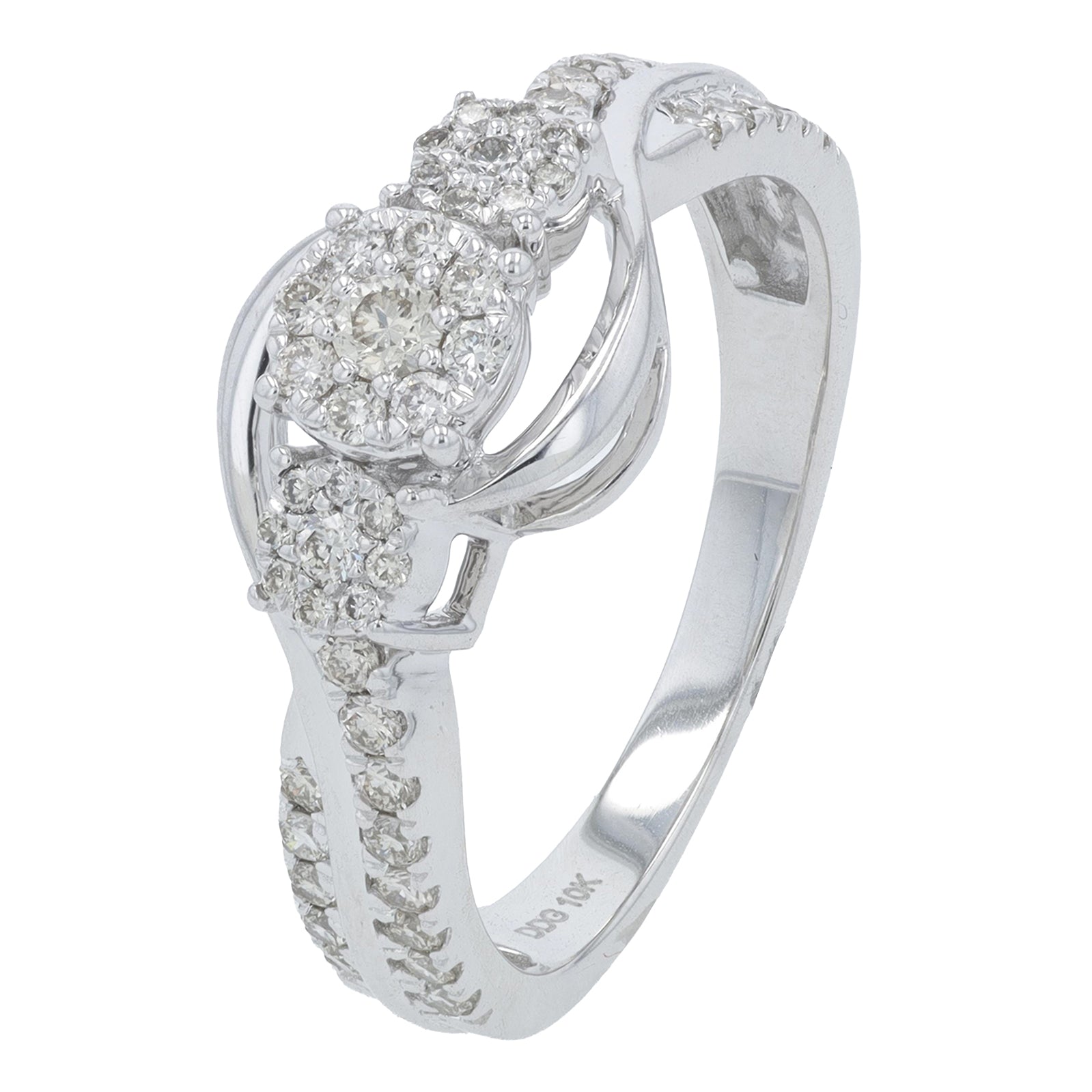 10K WG .50 CTW Diamond Engagement Ring