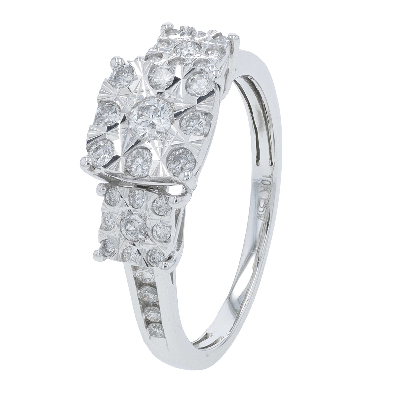 10K WG .50 CTW Diamond Engagement Ring