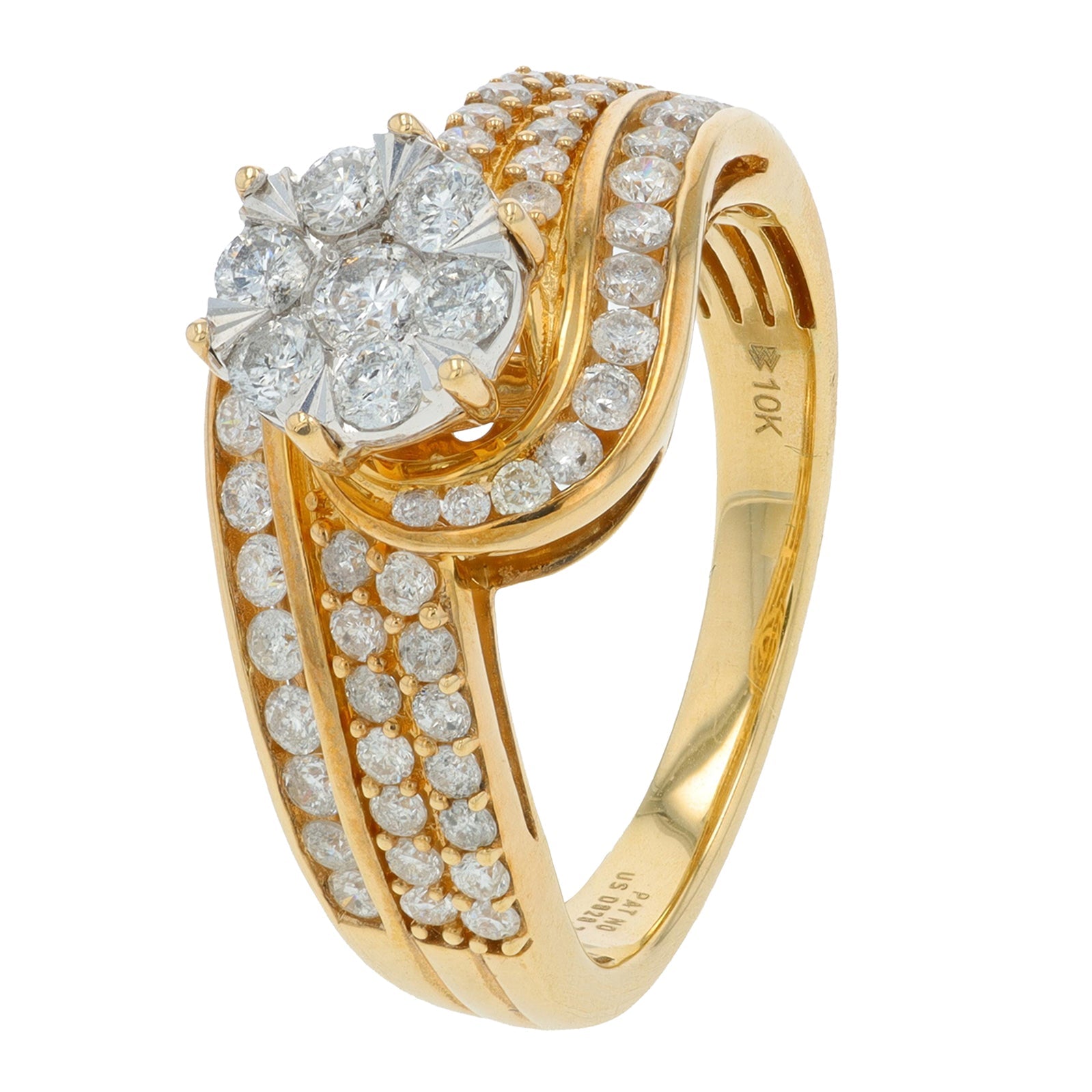 10K YG 1 CT Diamond Engagement Ring