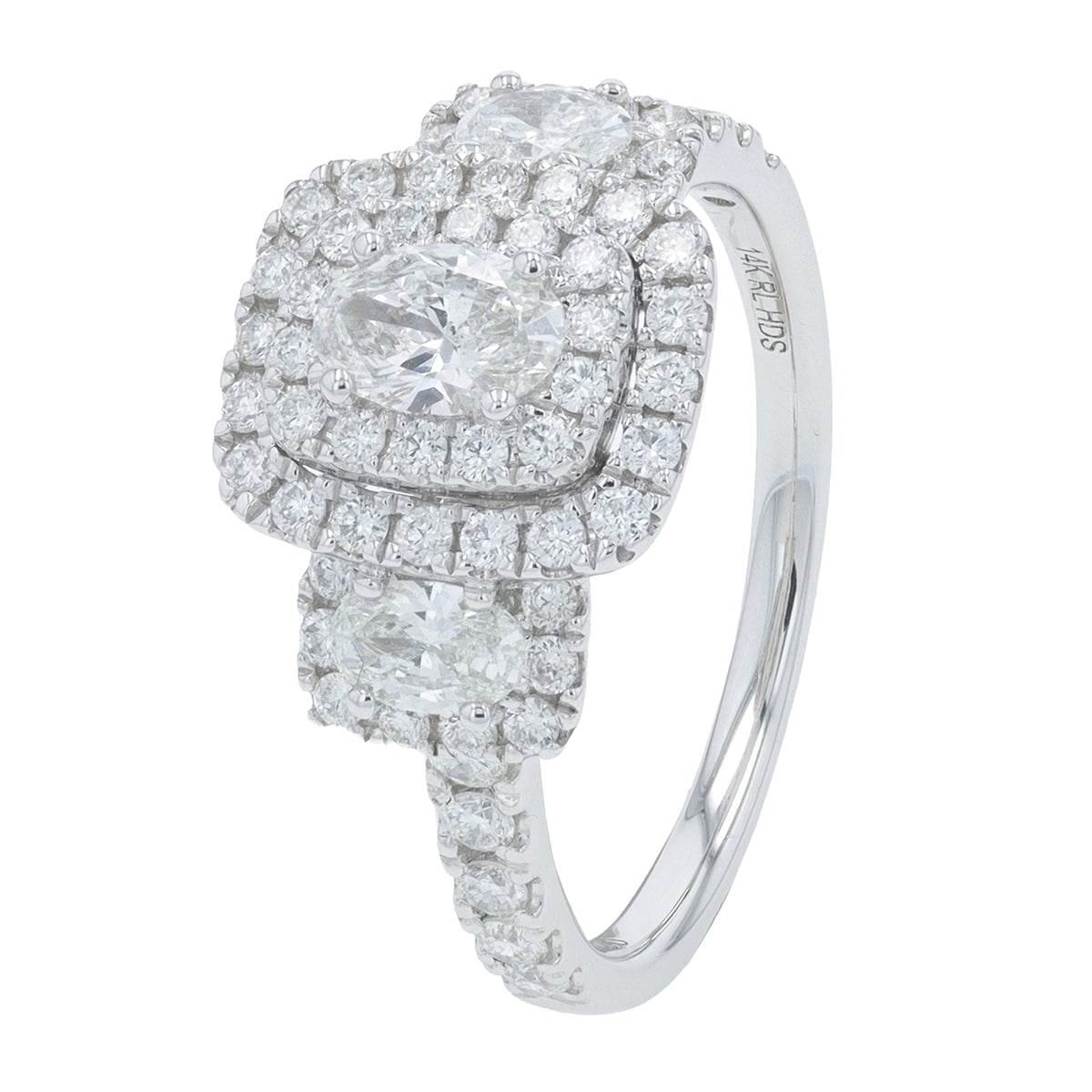 14K WG 1.50 CTW Diamond Engagement Ring