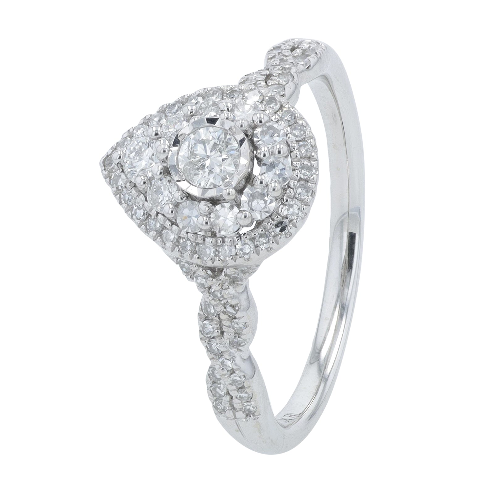 10K WG .50 CTW Diamond Engagement Ring