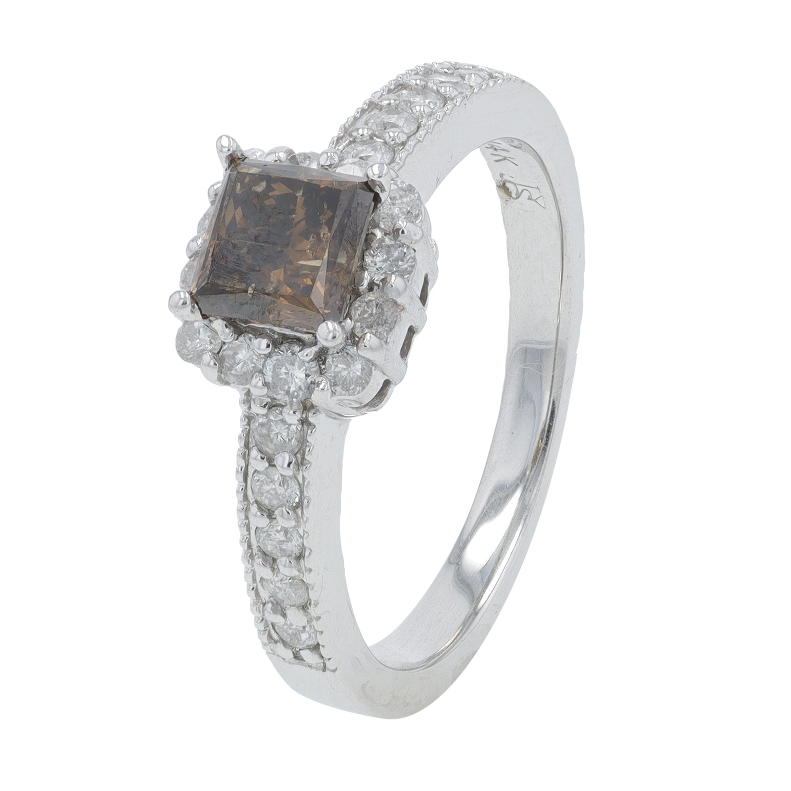 14K WG 1 CTW Diamond Engagement Ring
