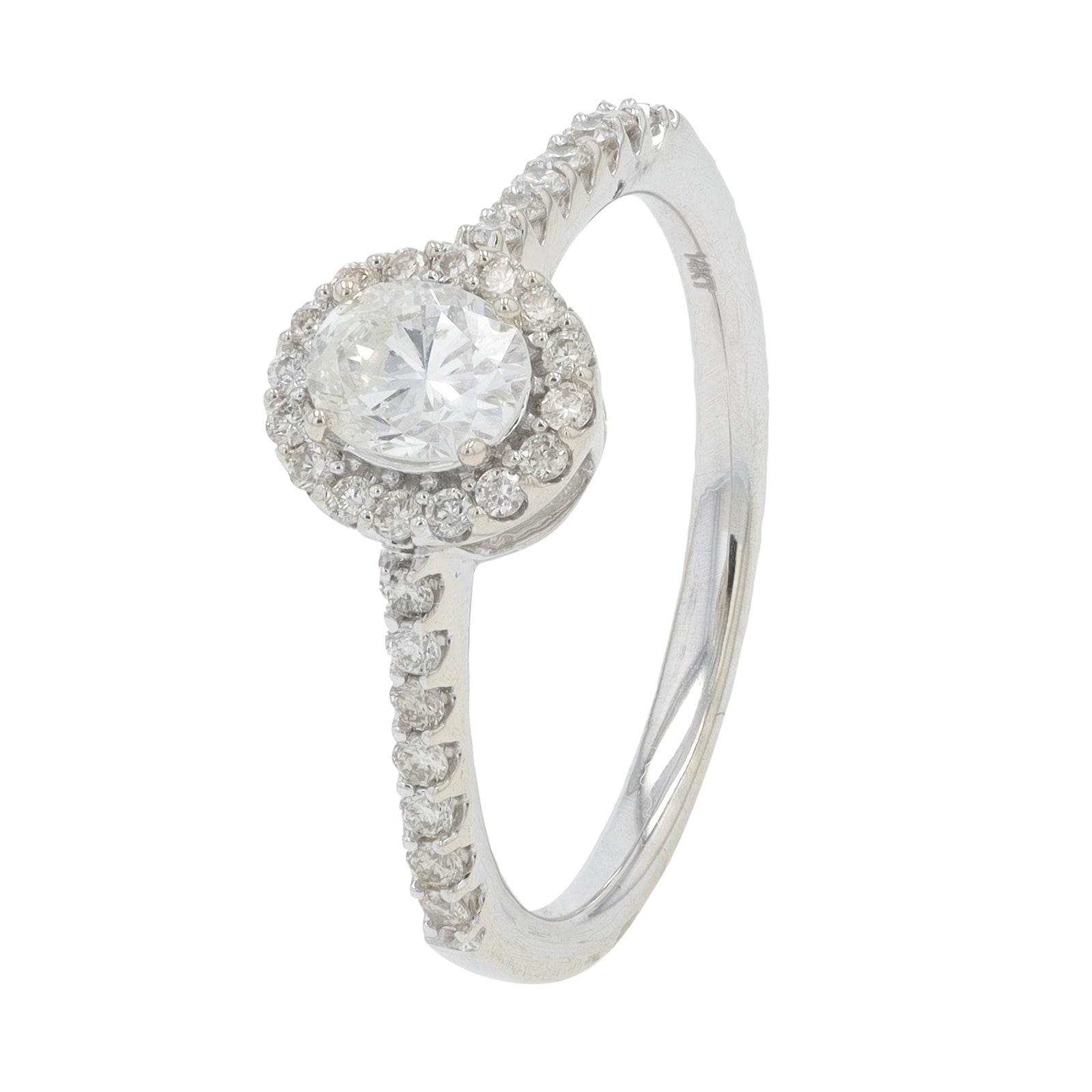 14K WG .65 CTW Diamond Engagement Ring