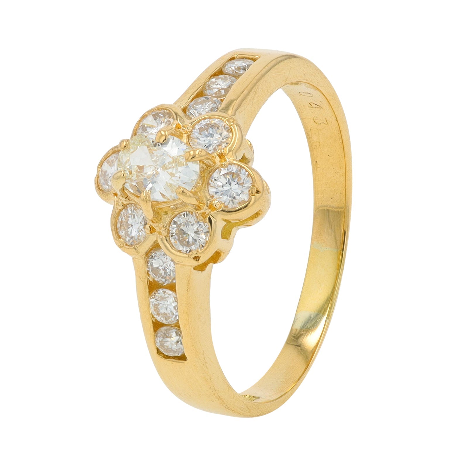 18K YG .65 CT Diamond Engagement Ring