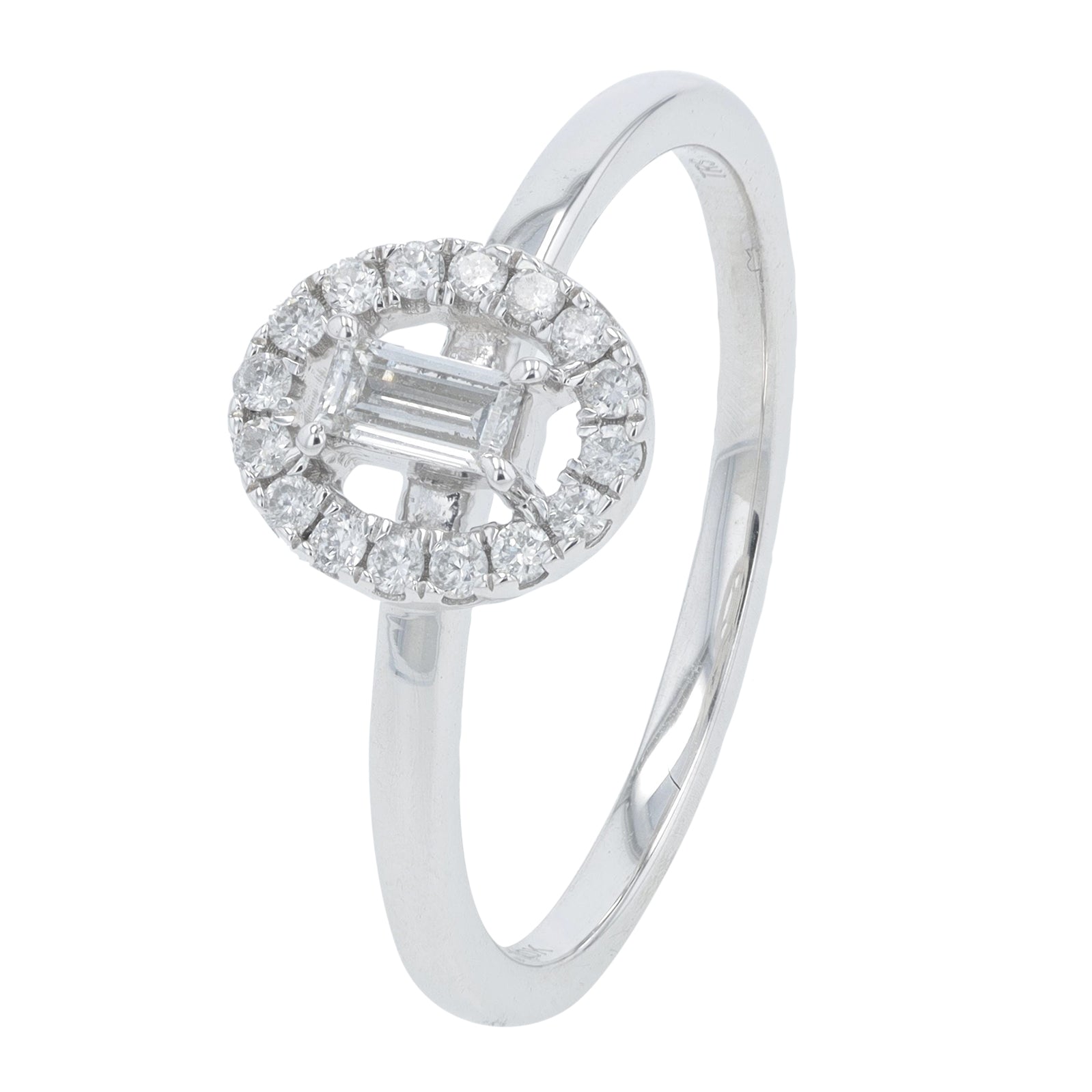 10K WG .25 CTW Diamond Engagement Ring