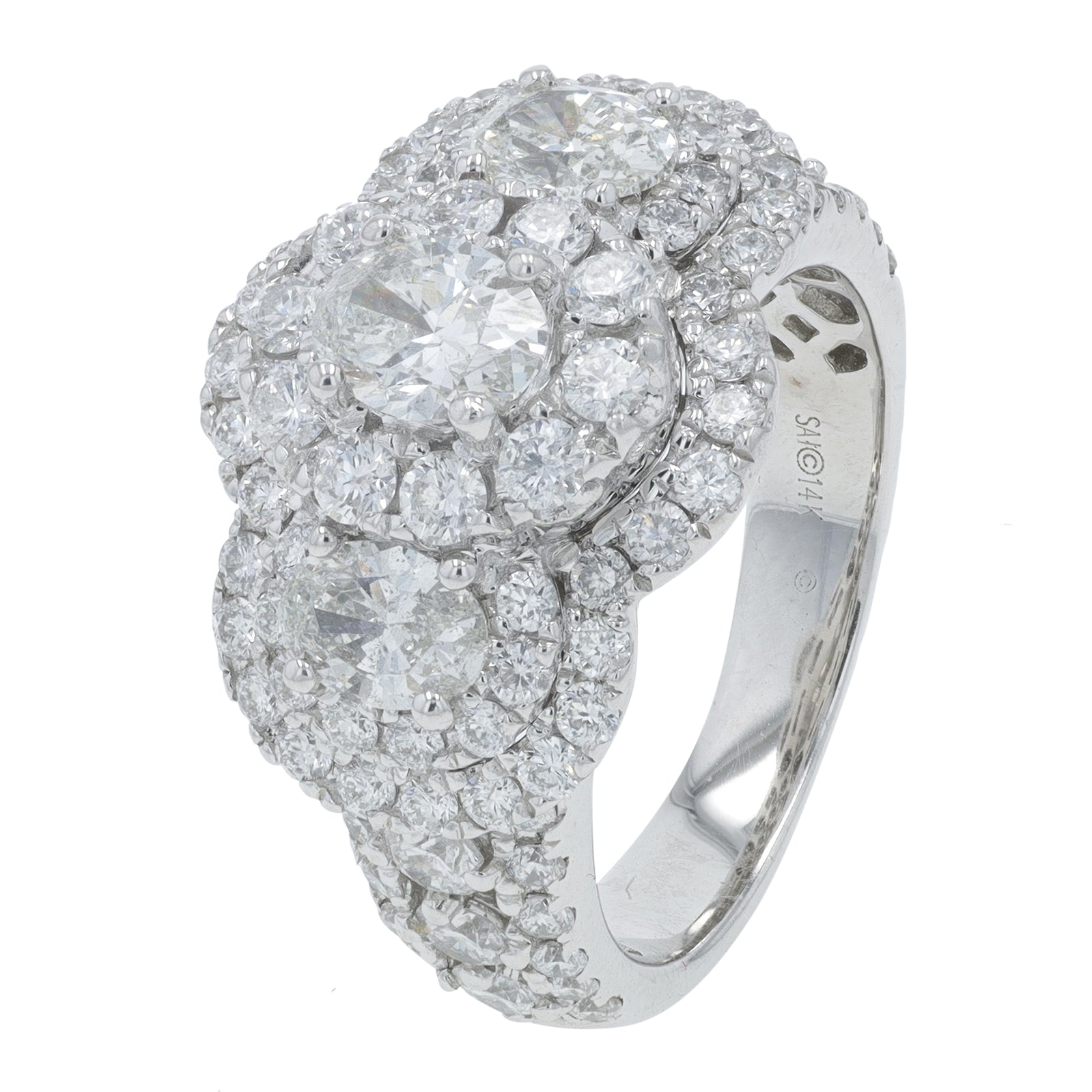 14K WG 3 CTW Diamond Engagement Ring