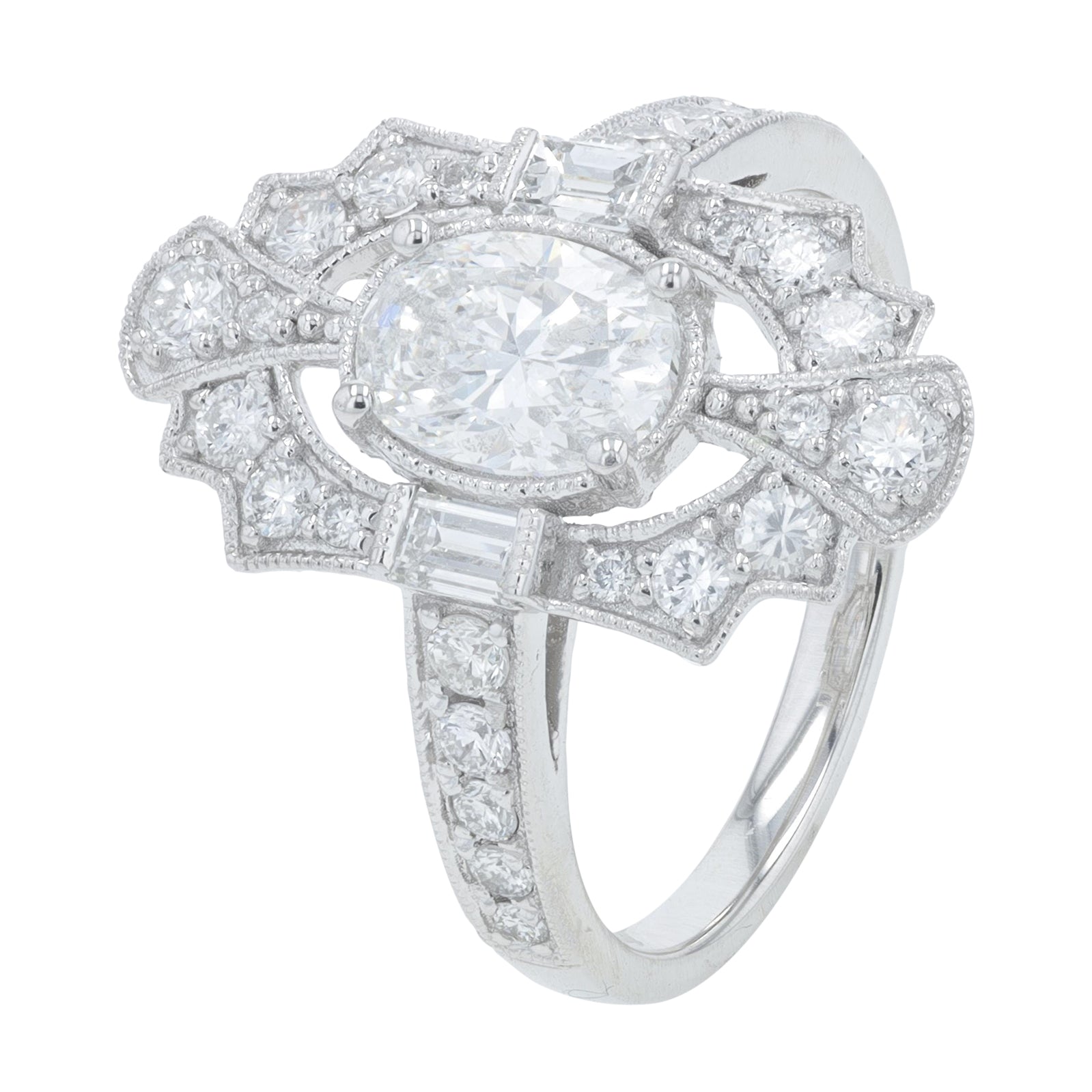 PT950 1.81 CTW Diamond Engagement Ring