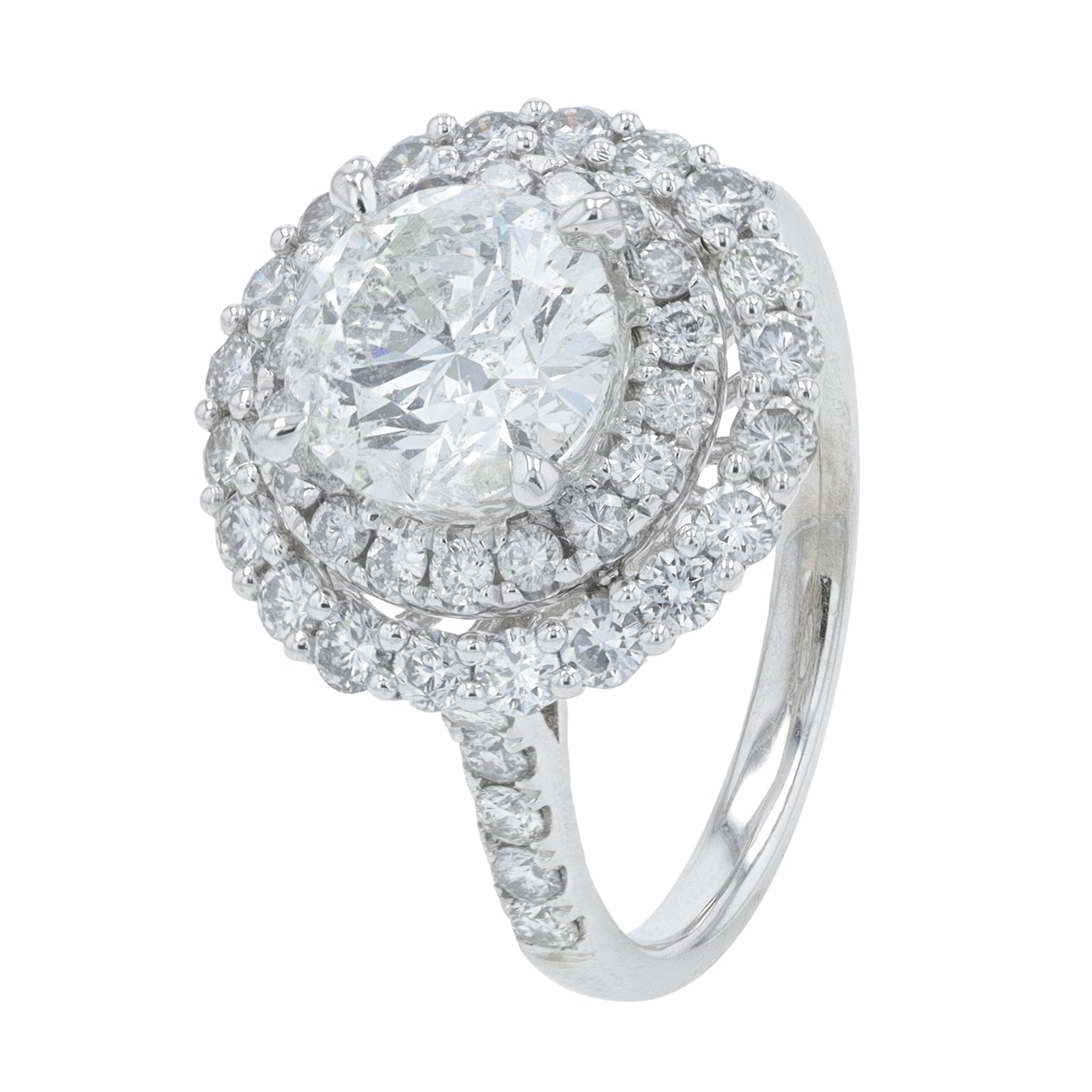 PT950 3.08 CTW Diamond Engagement Ring