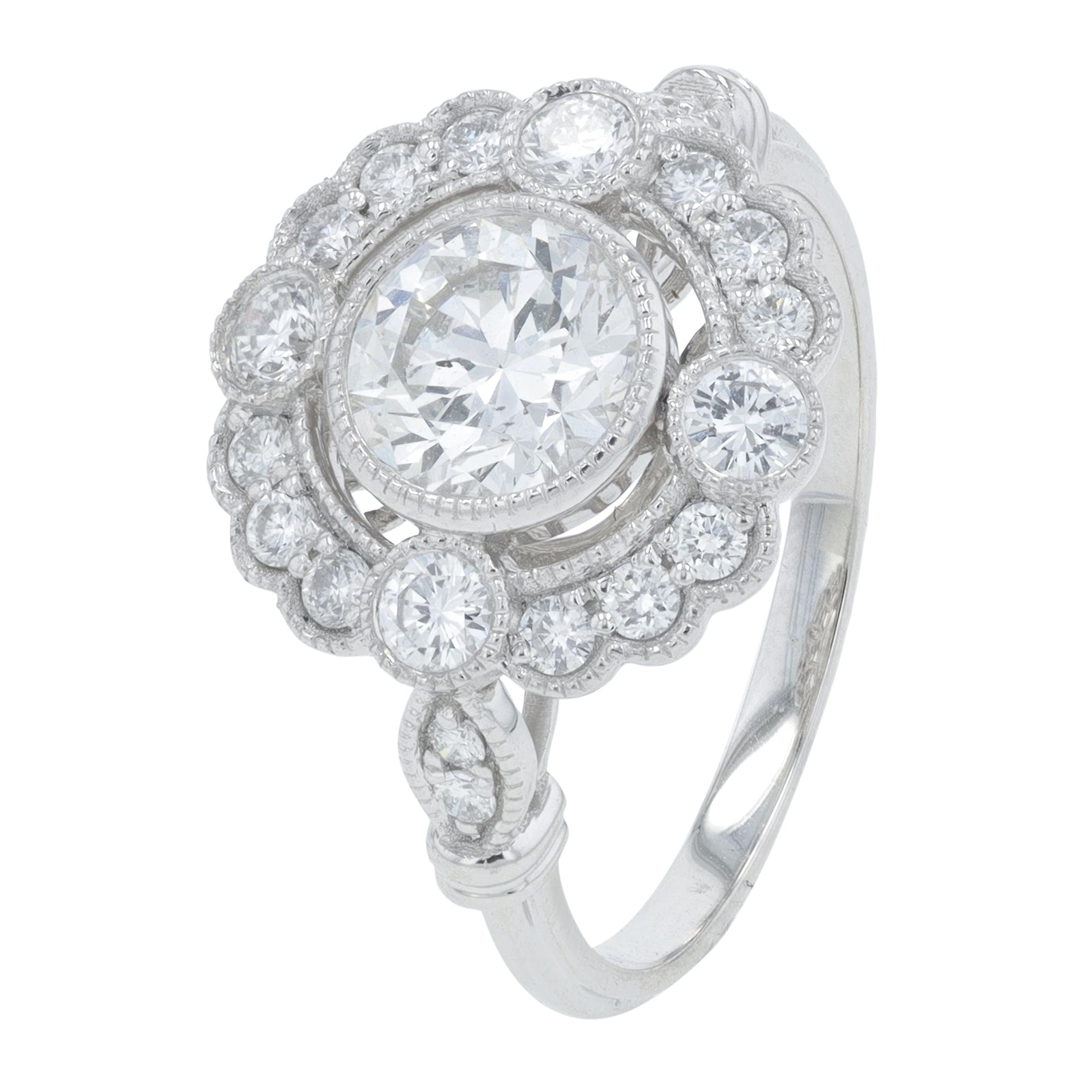 PT950 1.47 CTW Diamond Engagement Ring