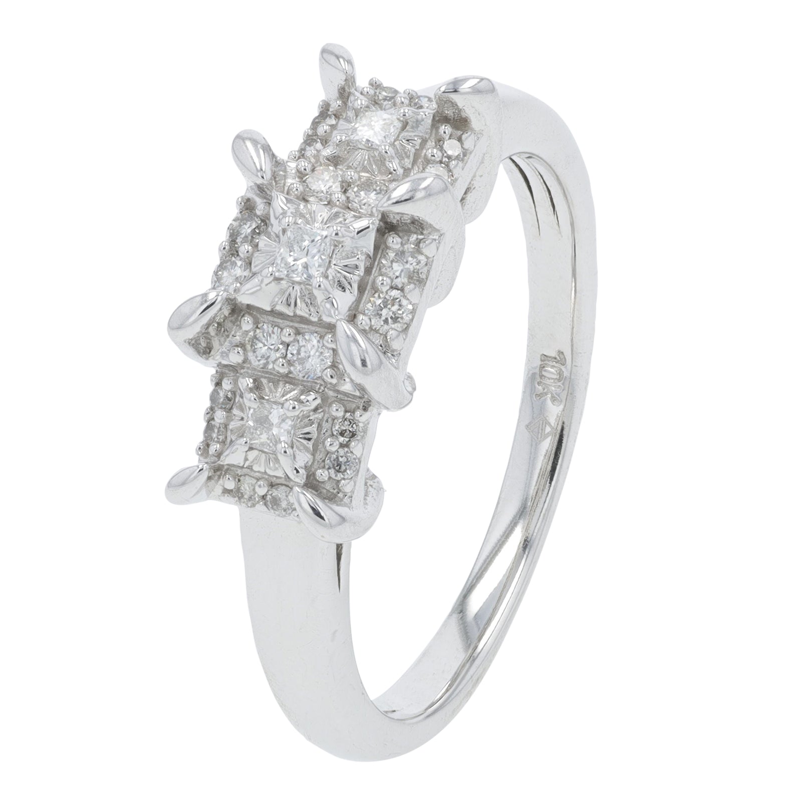 10K WG .25 CT Diamond Engagement Ring