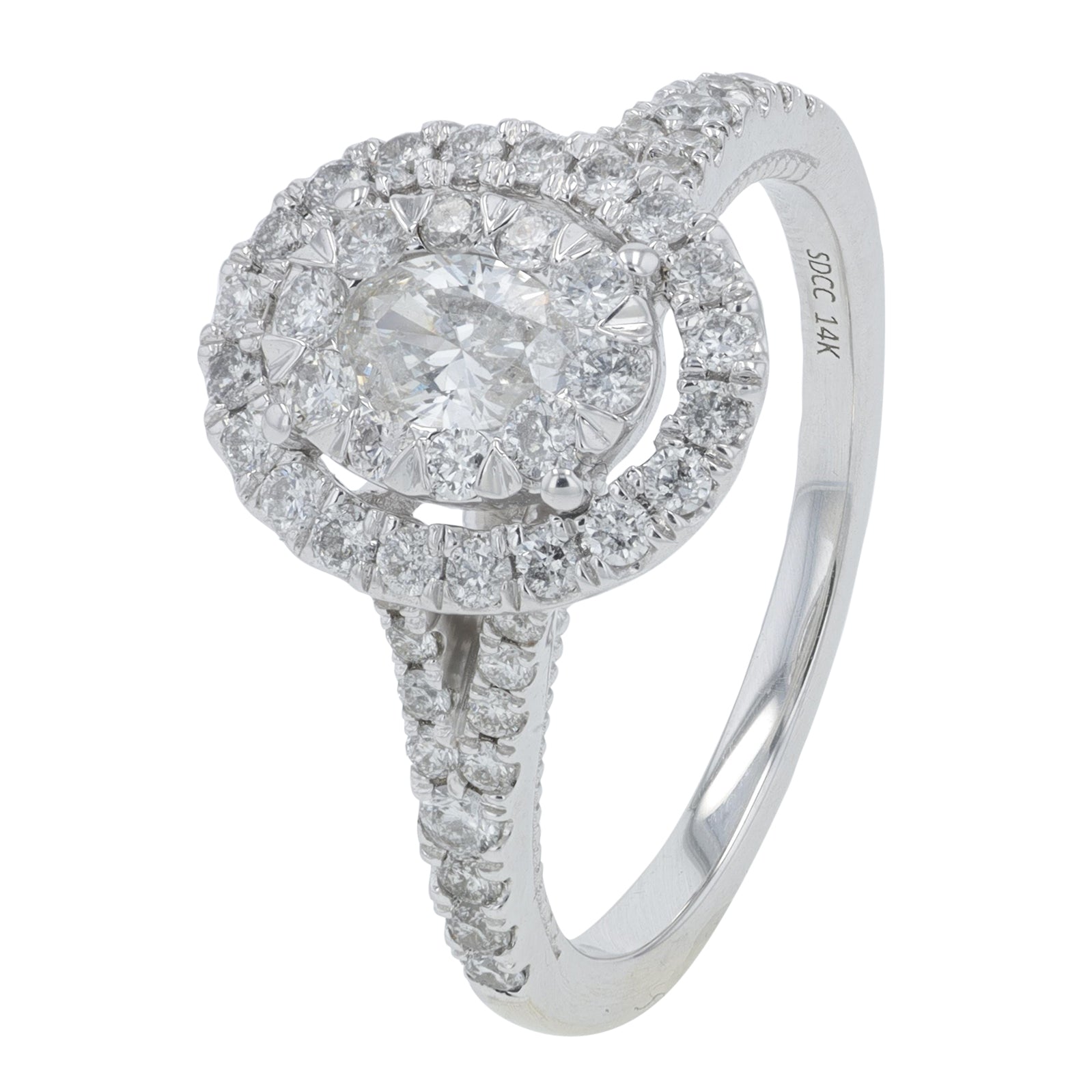 14K WG 1 CTW Diamond Ring