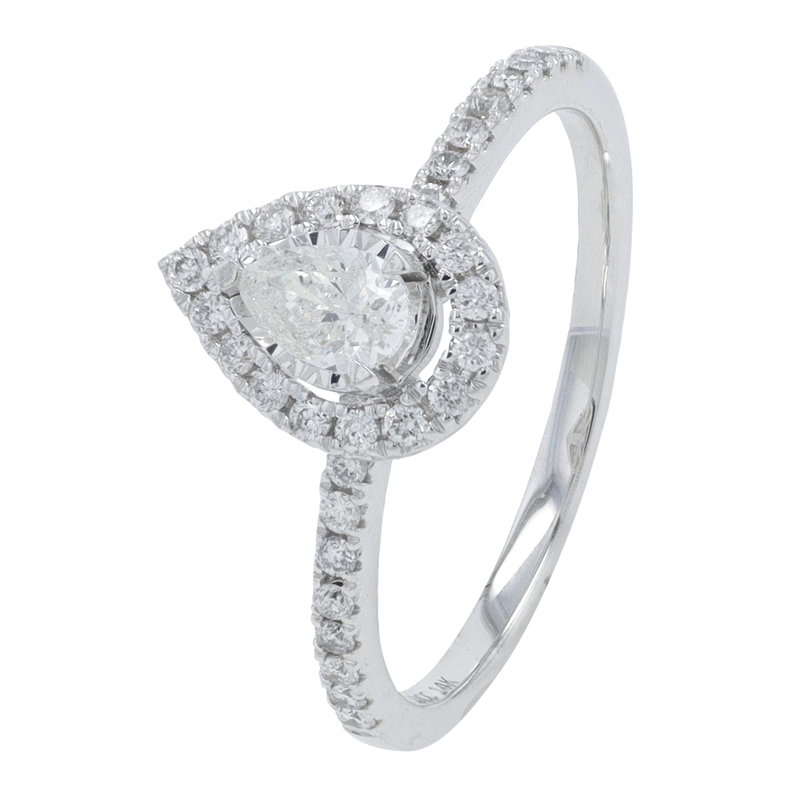 14K WG .50 CT Diamond Engagement Ring