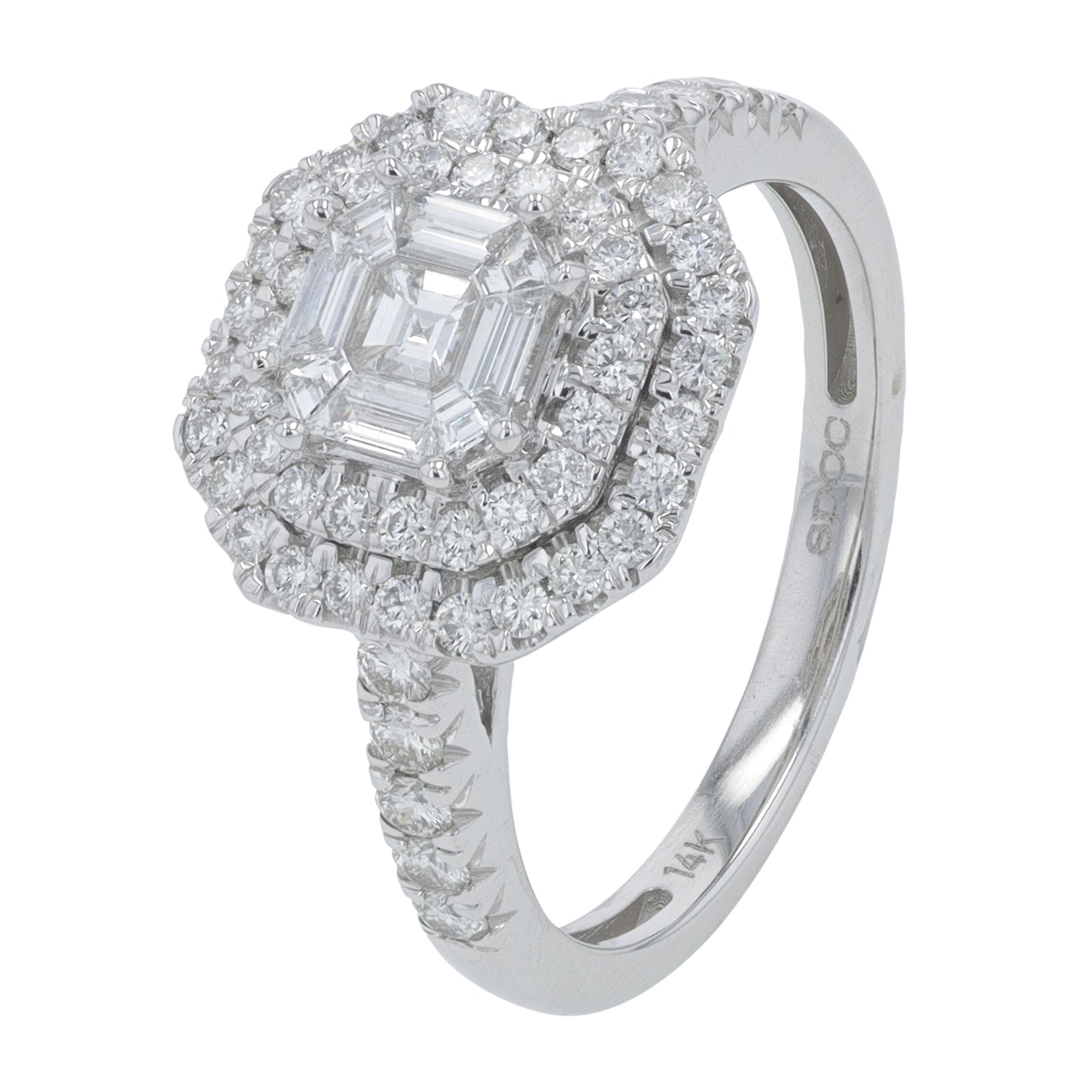 14K WG 1 CTW Diamond Ring