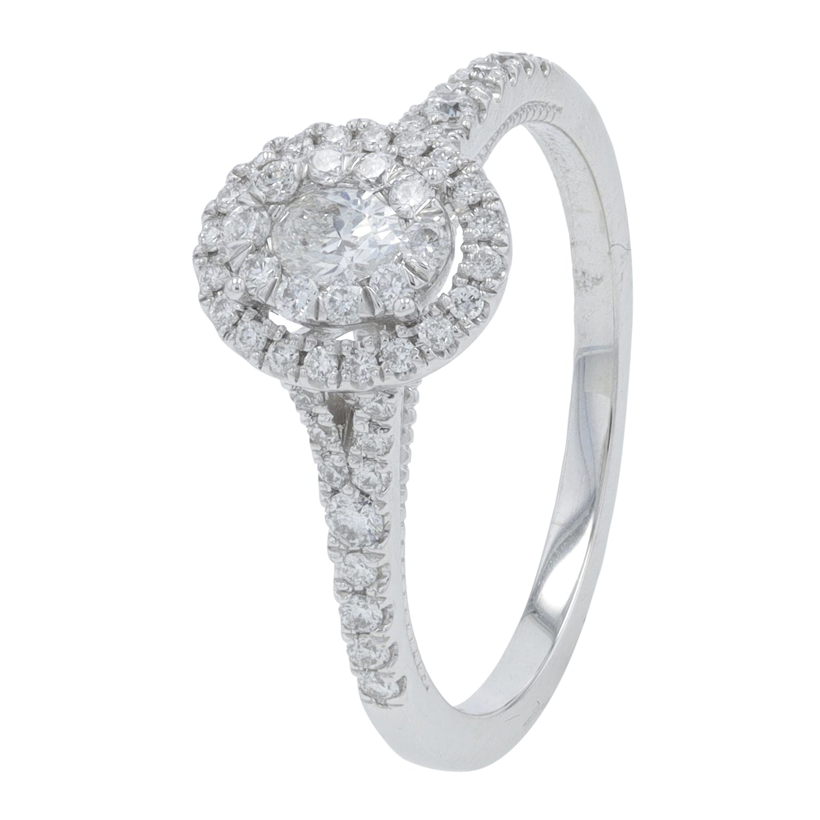 14K WG .50 CT Diamond Engagement Ring