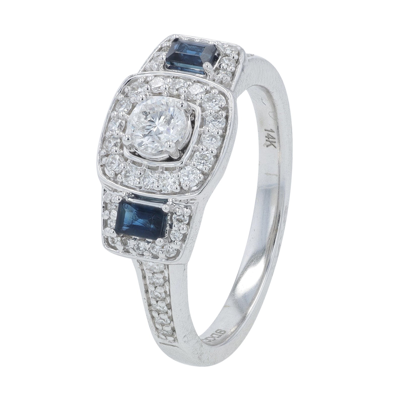 14K WG .50 CT Diamond Engagement Ring