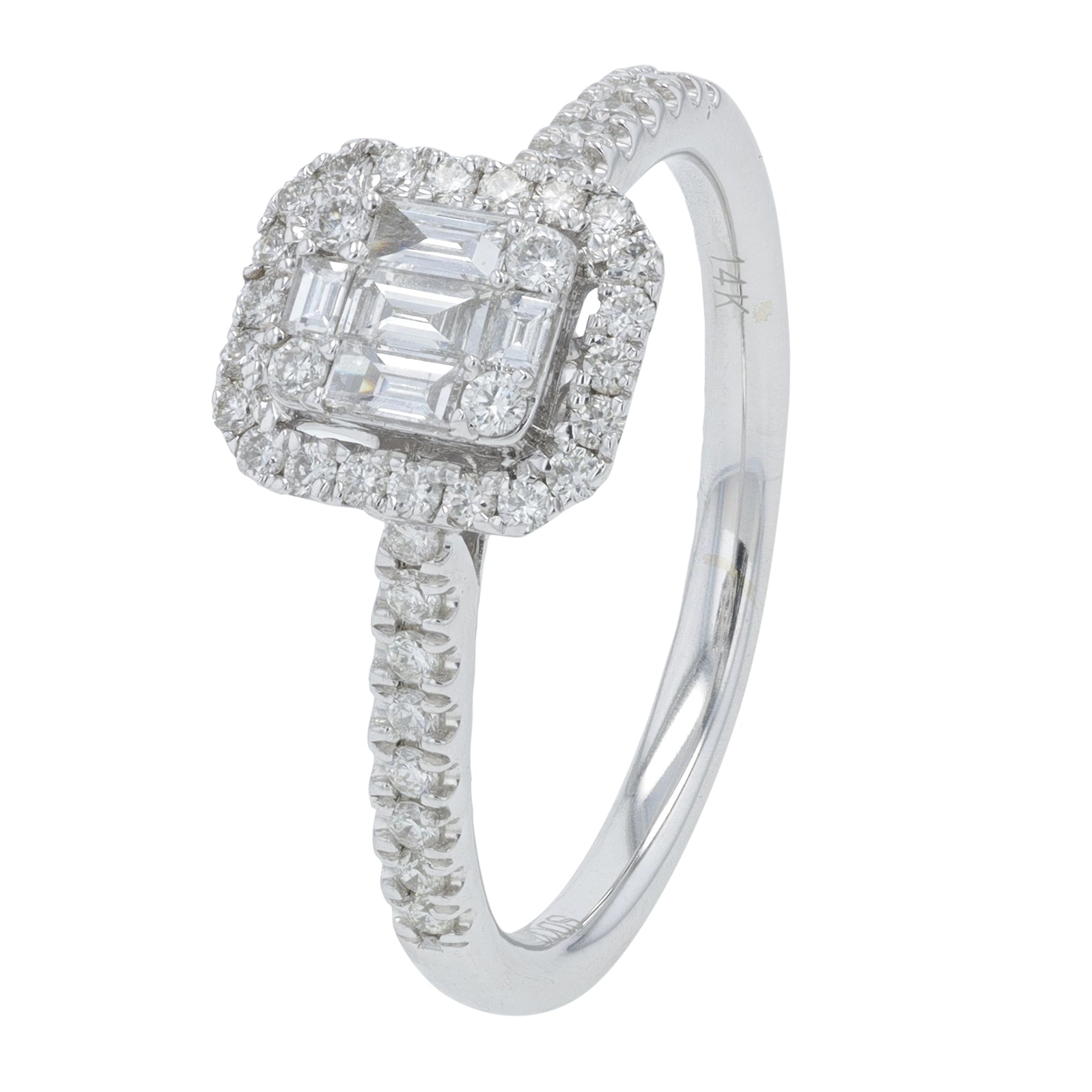 14K WG .50 CTW Diamond Ring