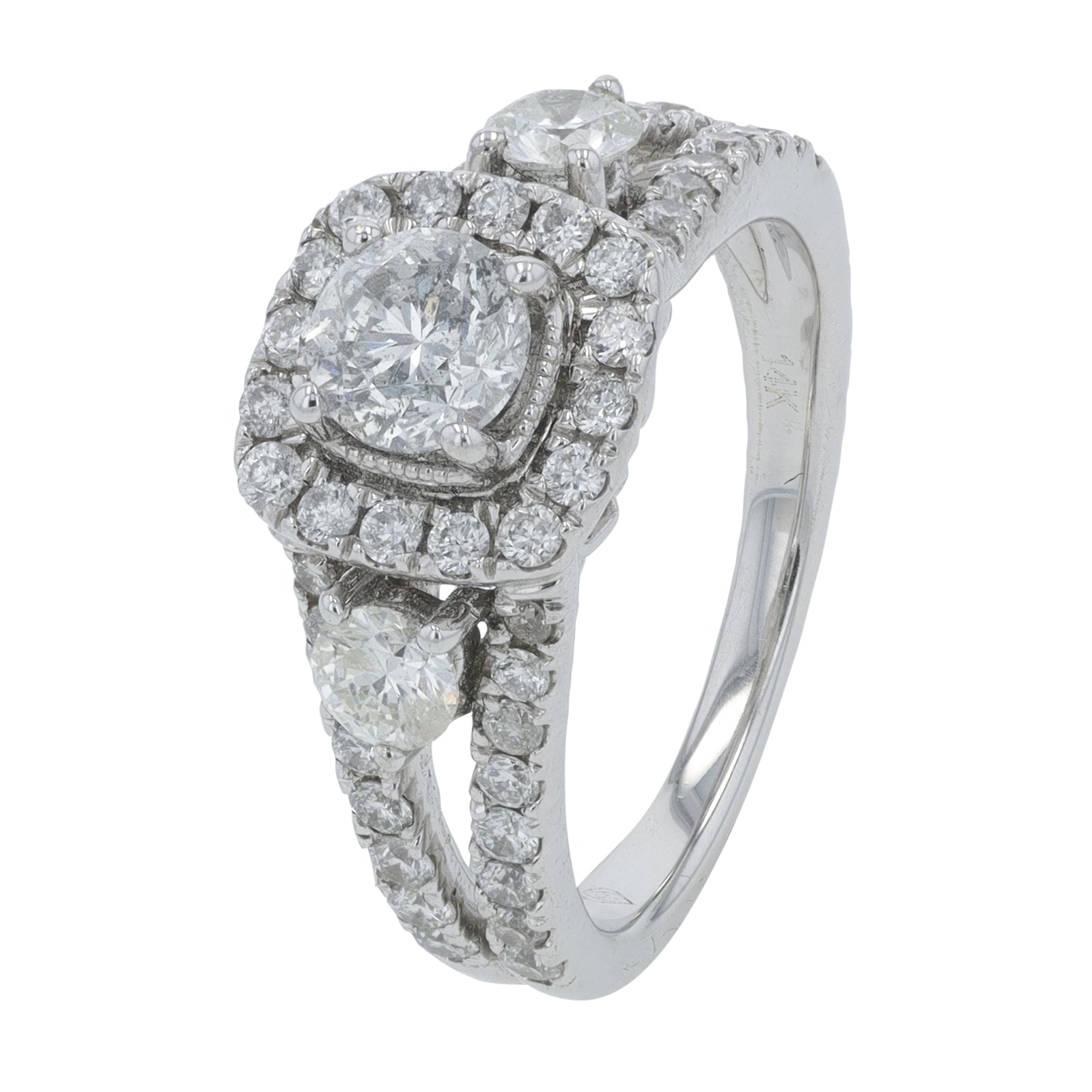 14K WG 1.68 CT Diamond Engagement Ring