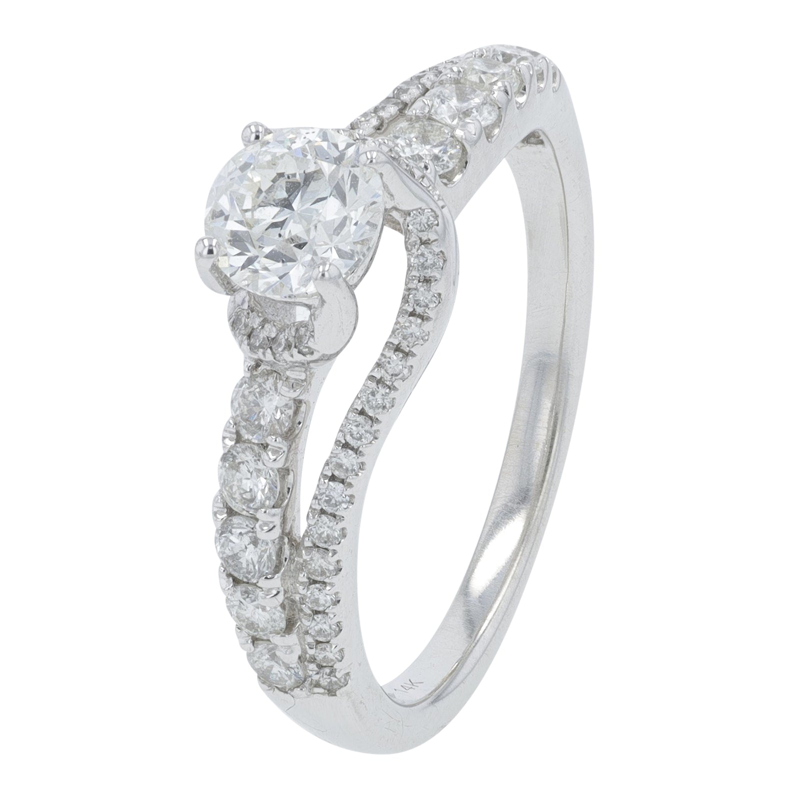 14K WG 1 CTW Diamond Ring