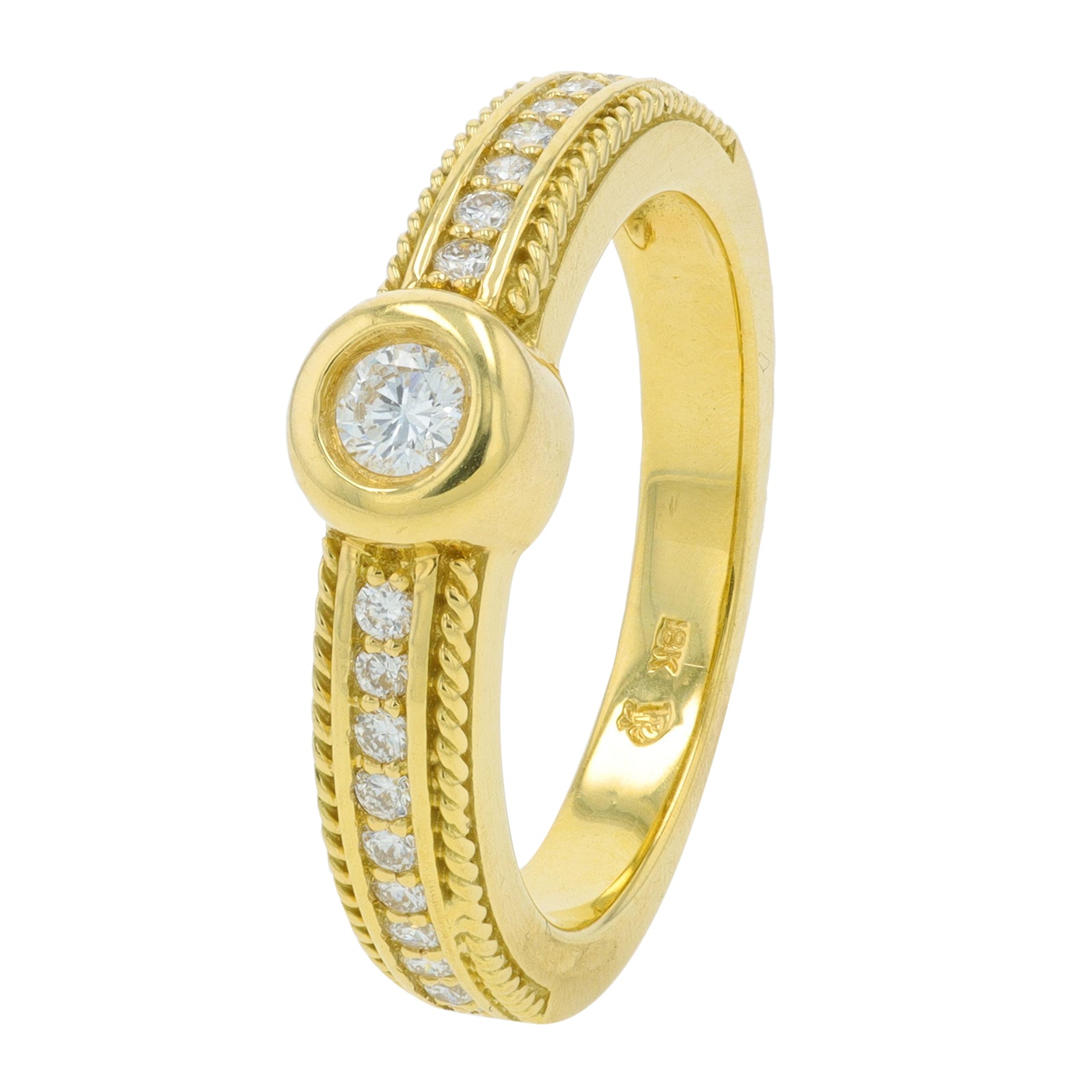 18K YG Penny Preville .30 CT Diamond Engagement Ring