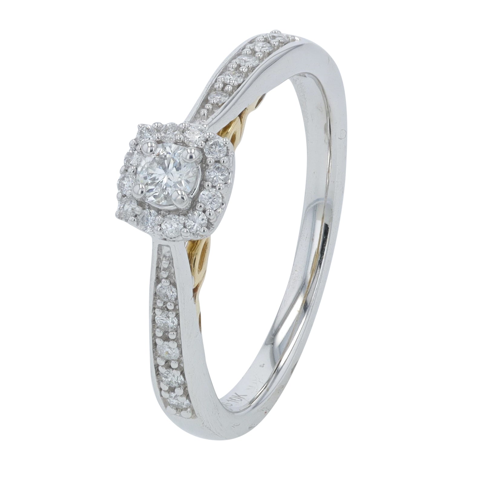 10K TT .37 CT Diamond Engagement Ring