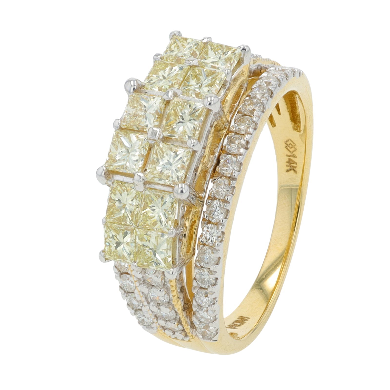 14K YG 2 CTW Diamond Engagement Ring