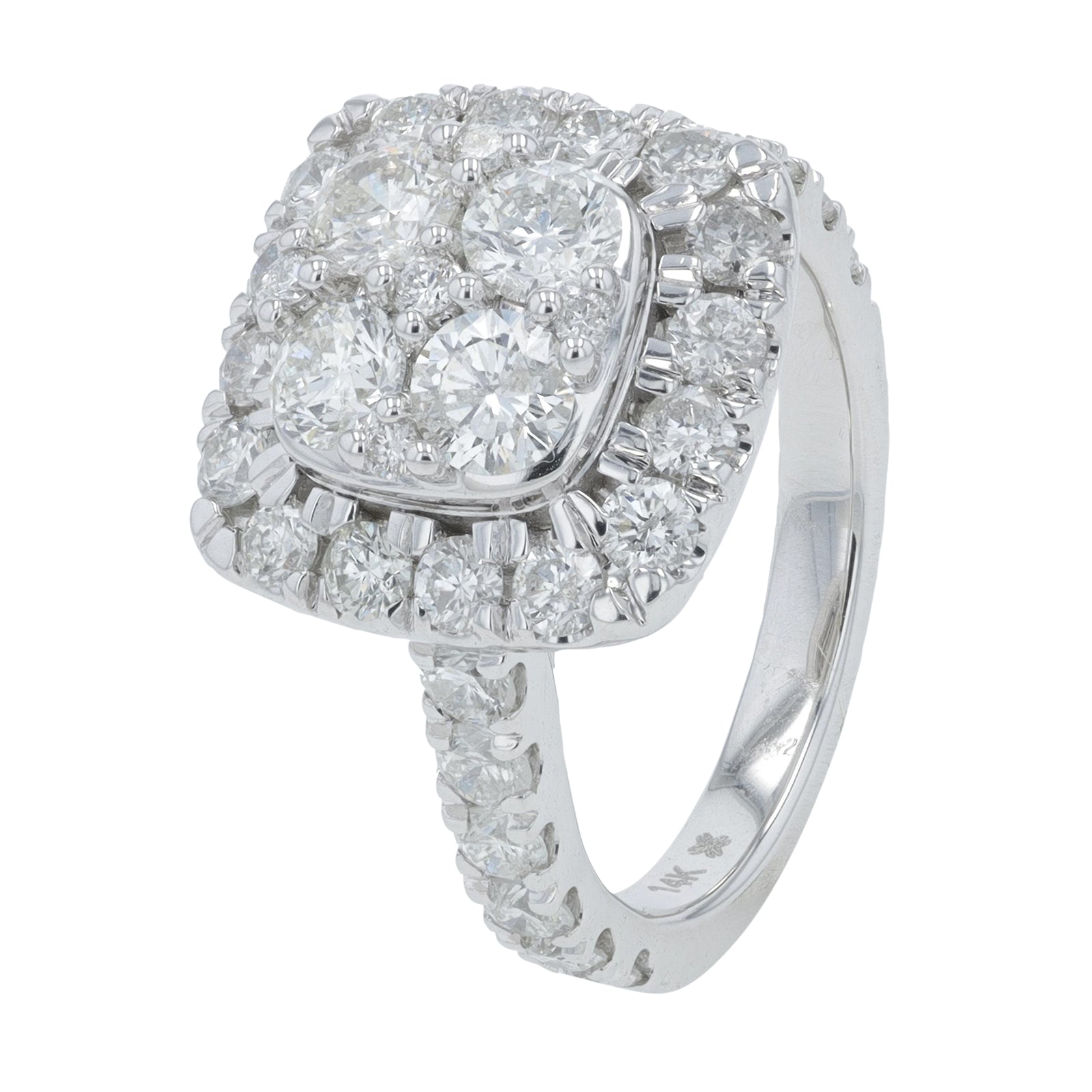 14K WG 2.50 CT Diamond Engagement Ring