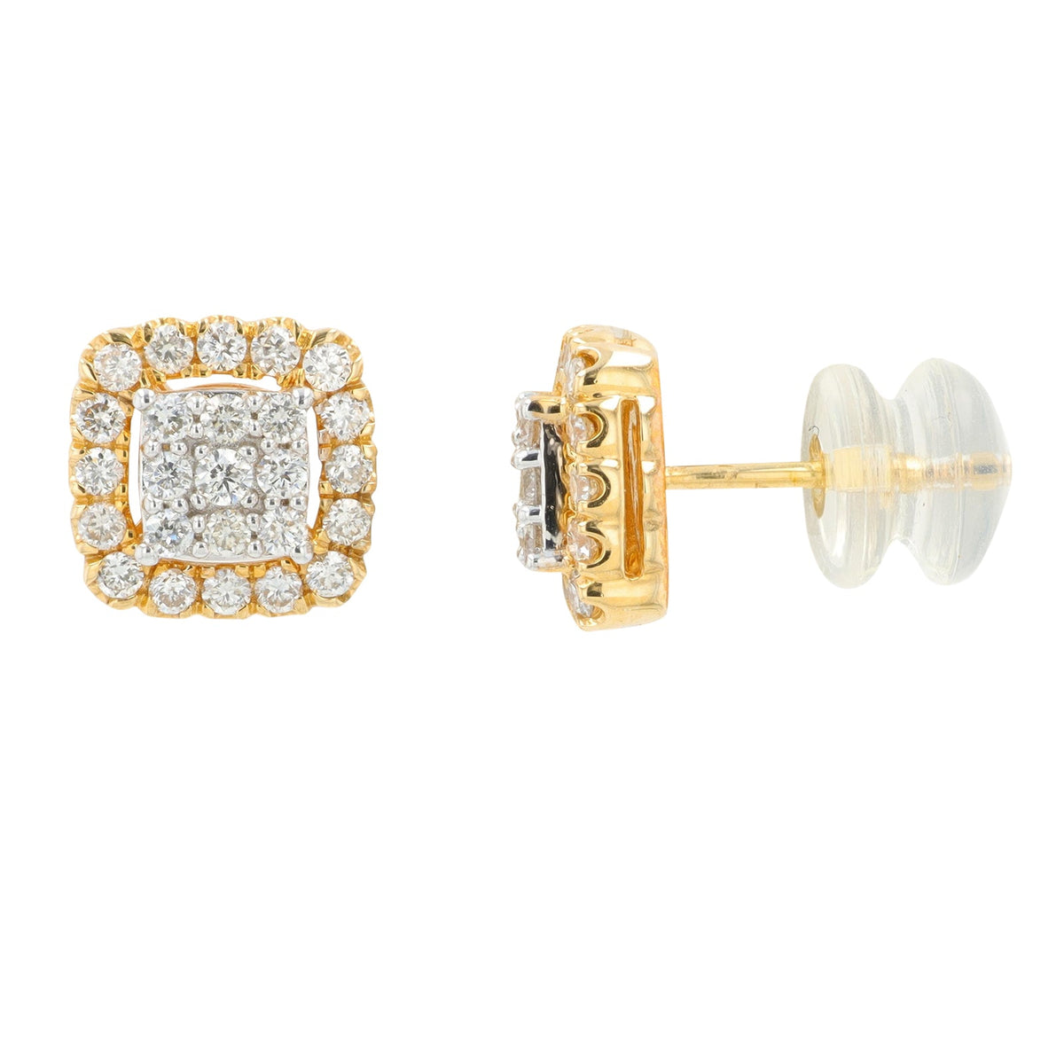 14K YG .75 Diamond Pendant & Earring Set