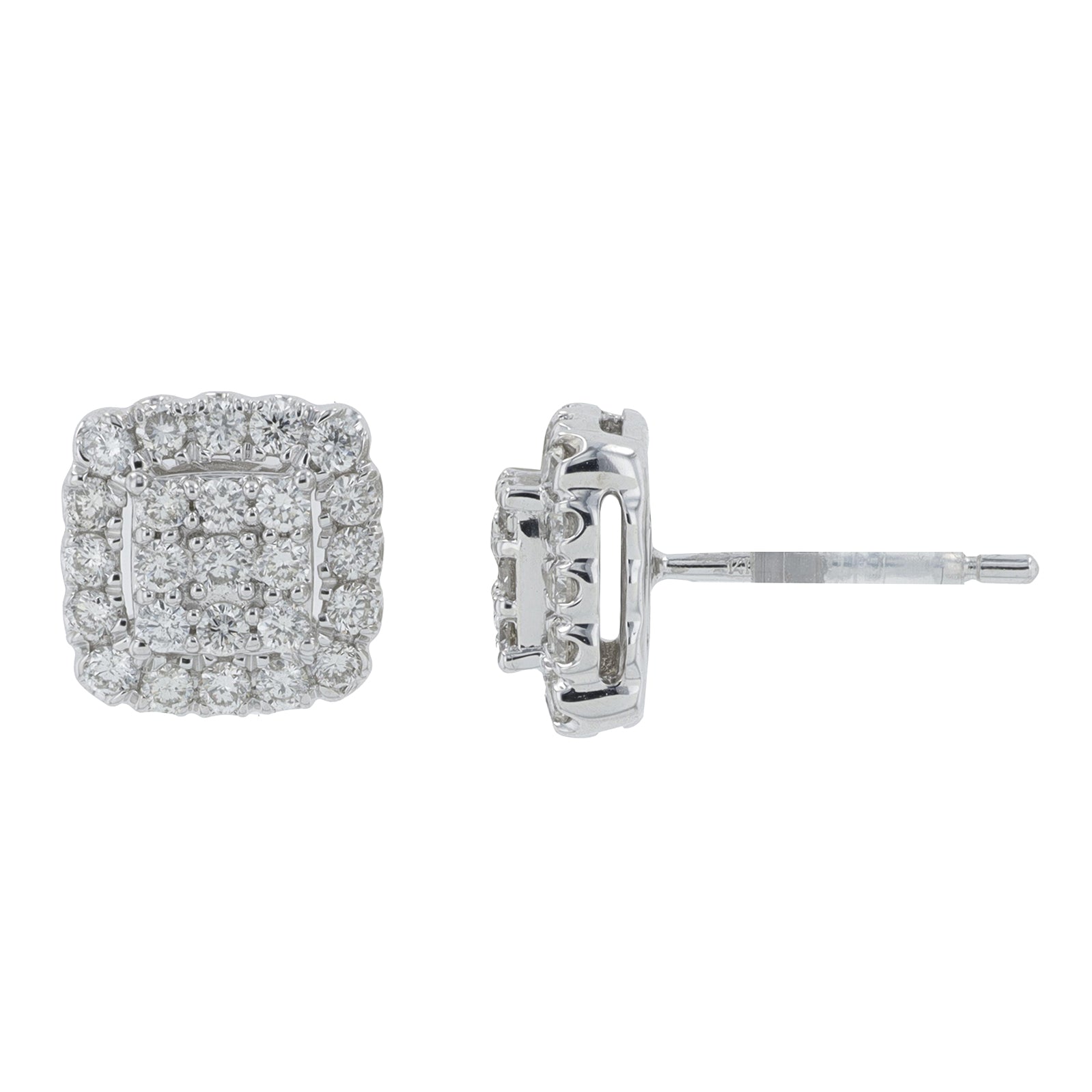 14K WG 3/4 CT Diamond Earring & Pendant Set