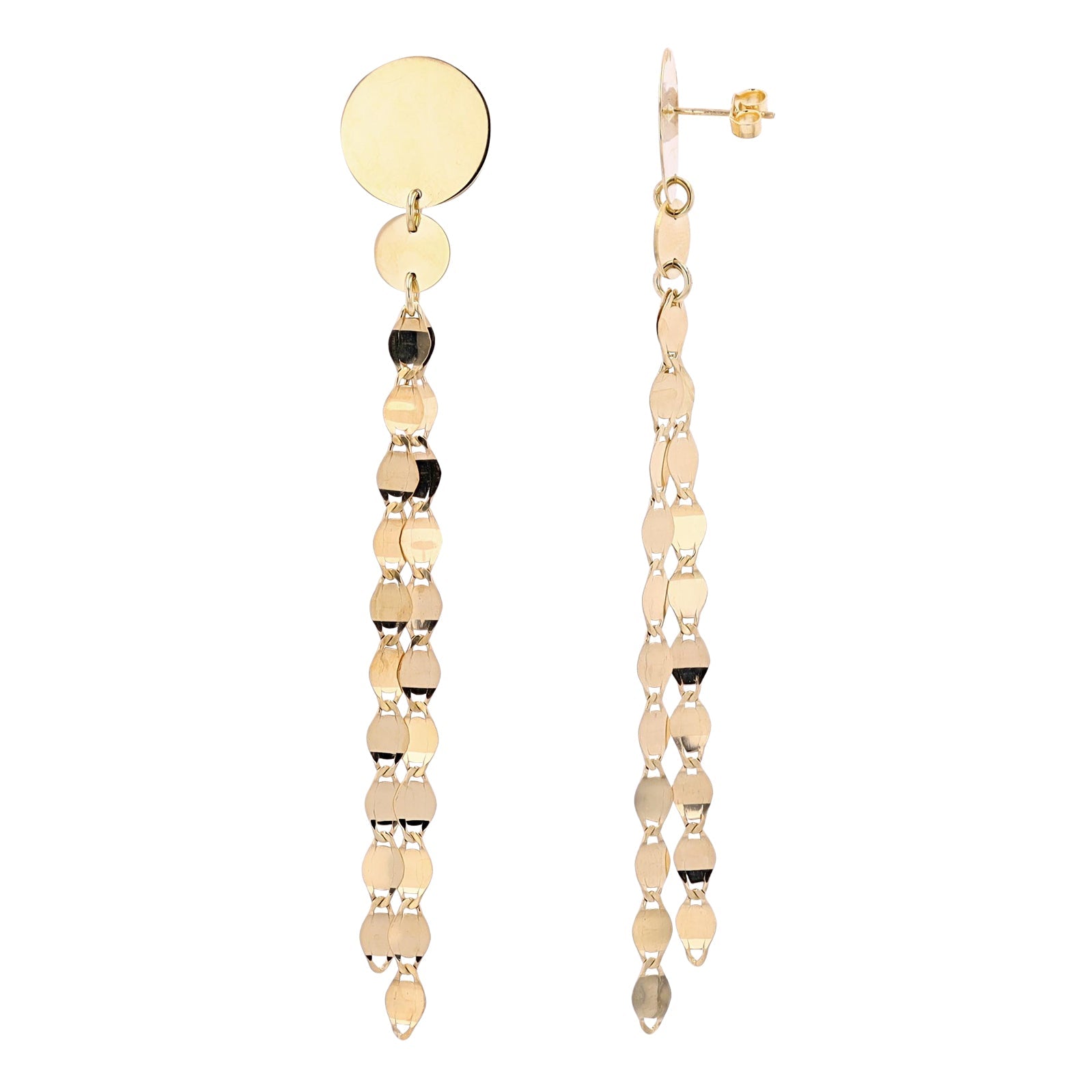 14K YG Tassel Earrings