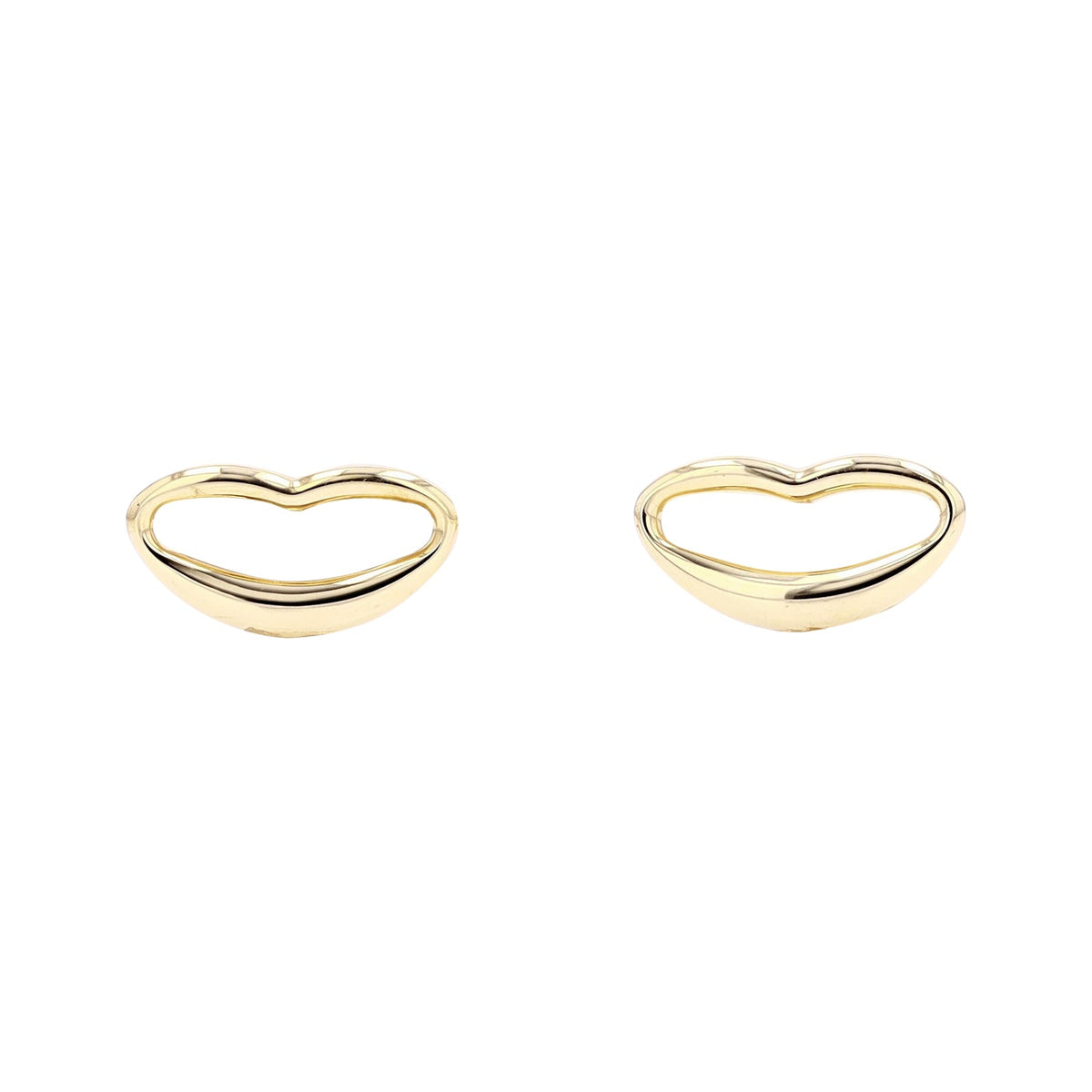 14K YG Lip Stud Earrings