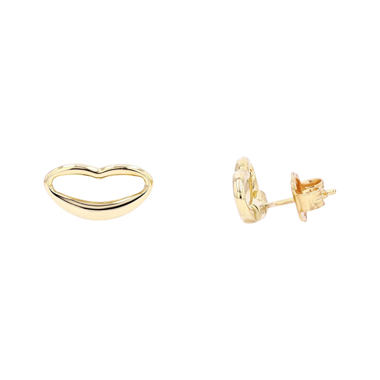 14K YG Lip Stud Earrings