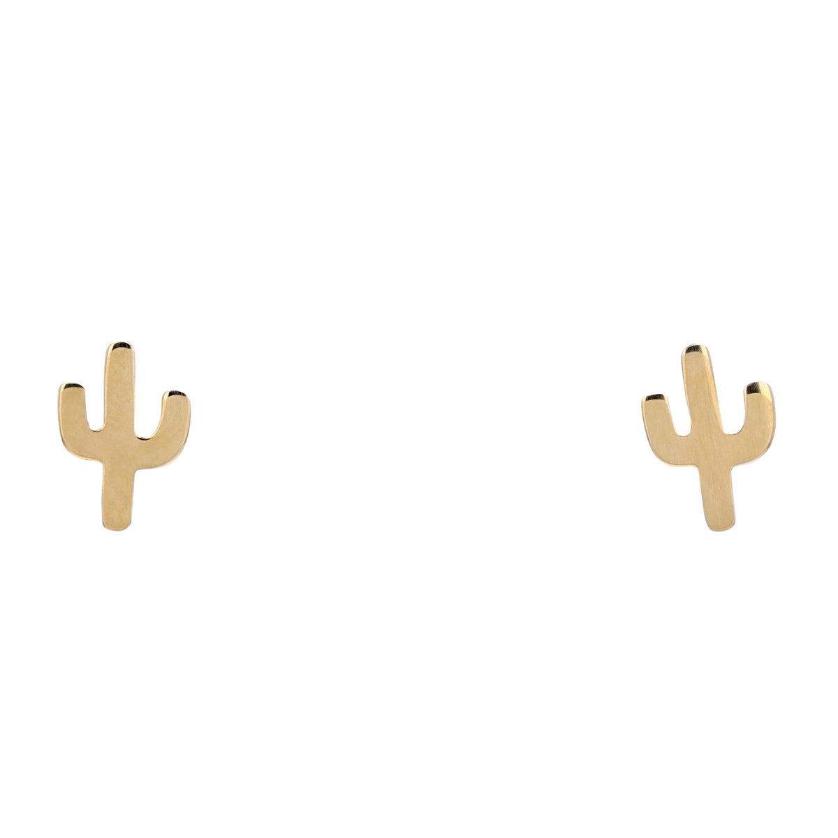 14K YG Cactus Studs