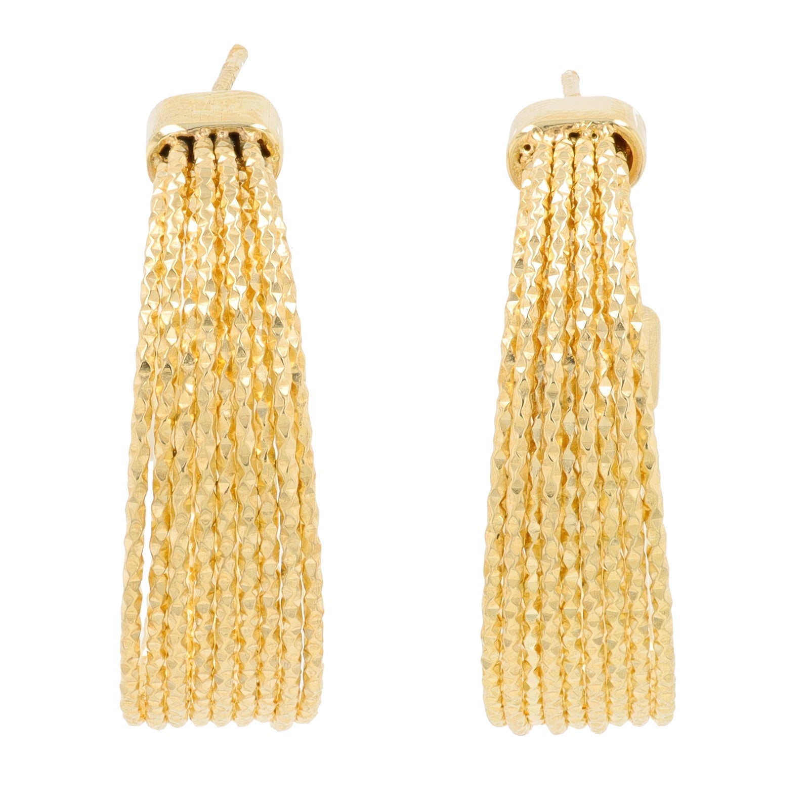 14K YG C-Hoops Earrings