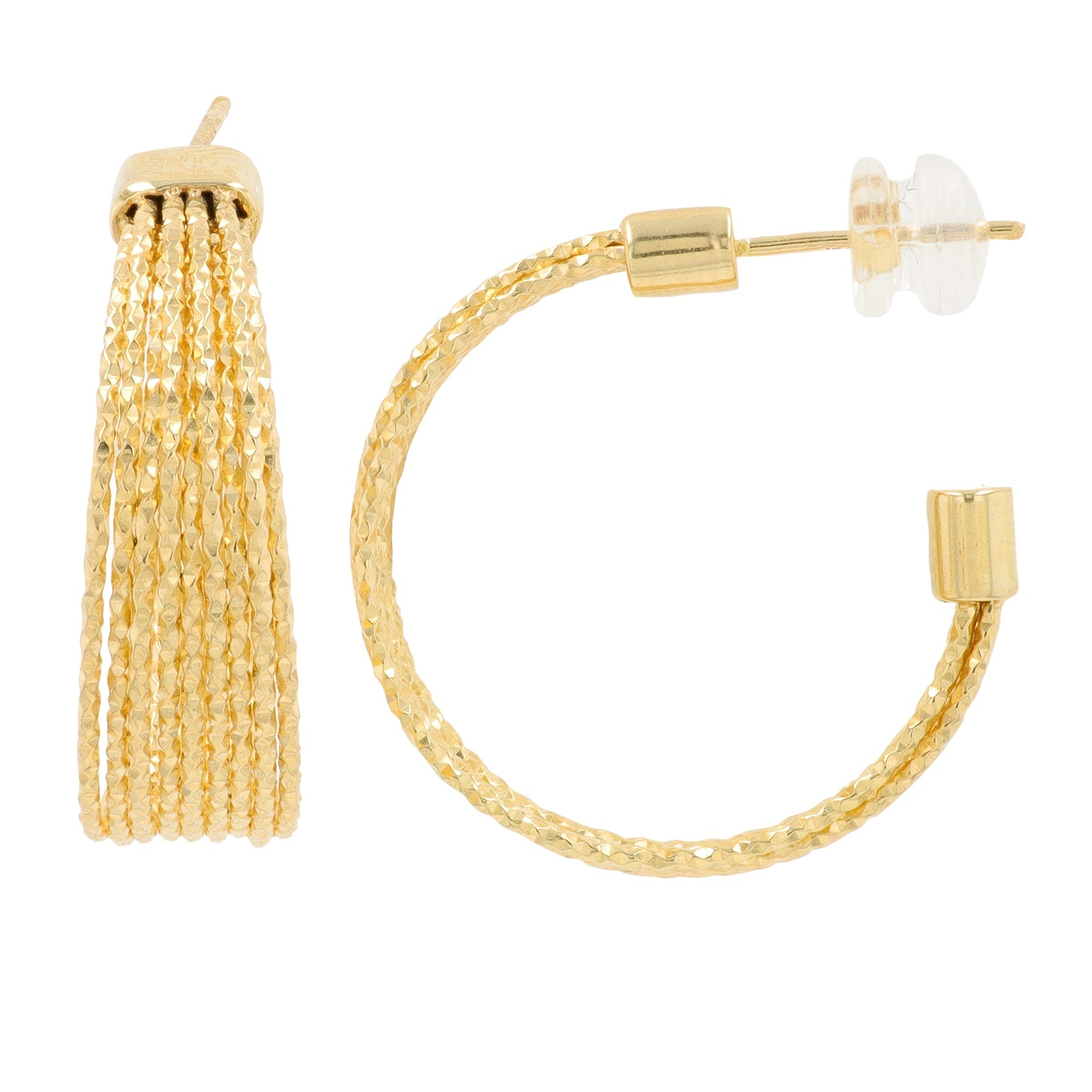 14K YG C-Hoops Earrings
