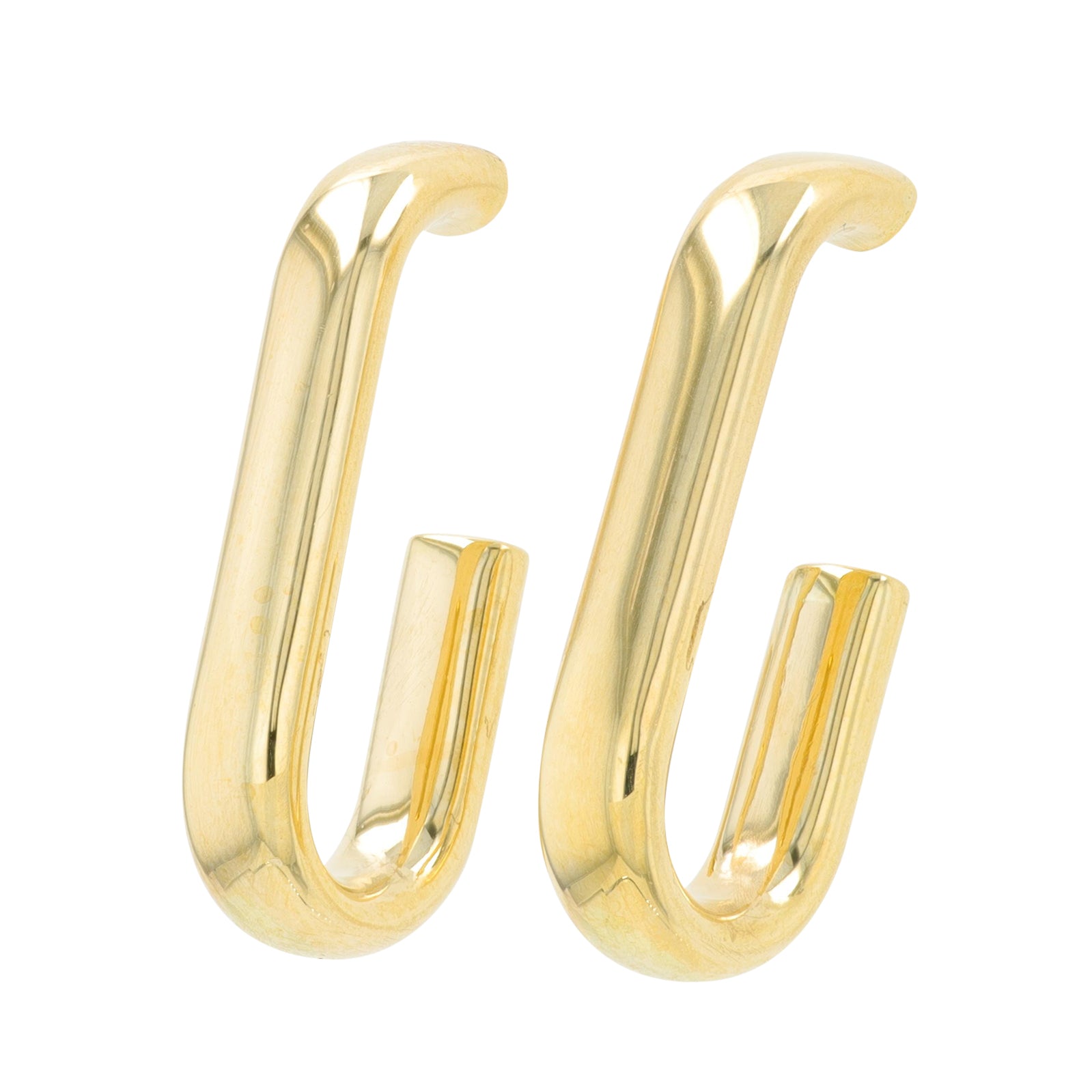14K YG J-Hoops Earrings