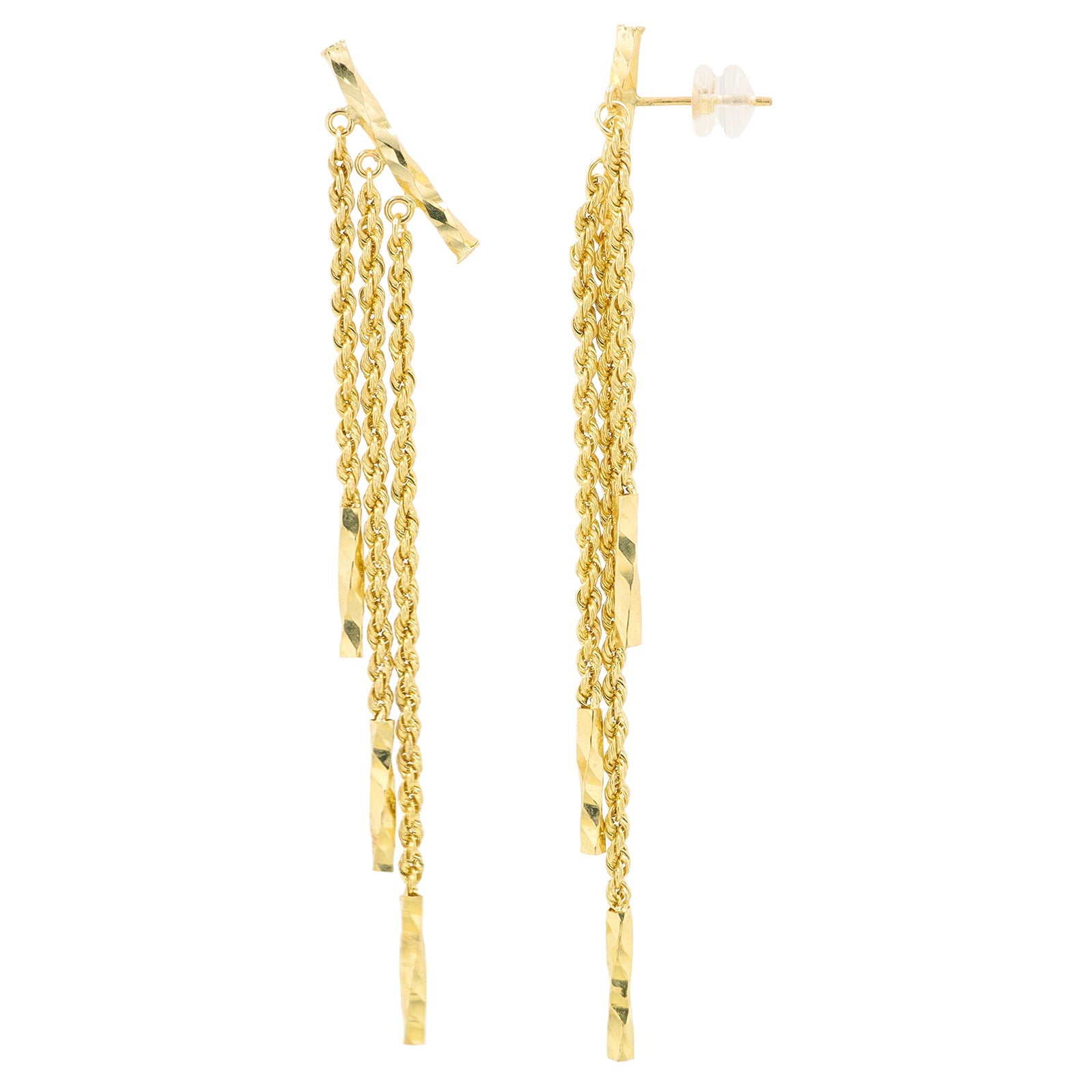 10K YG Dangle Climber Earrings
