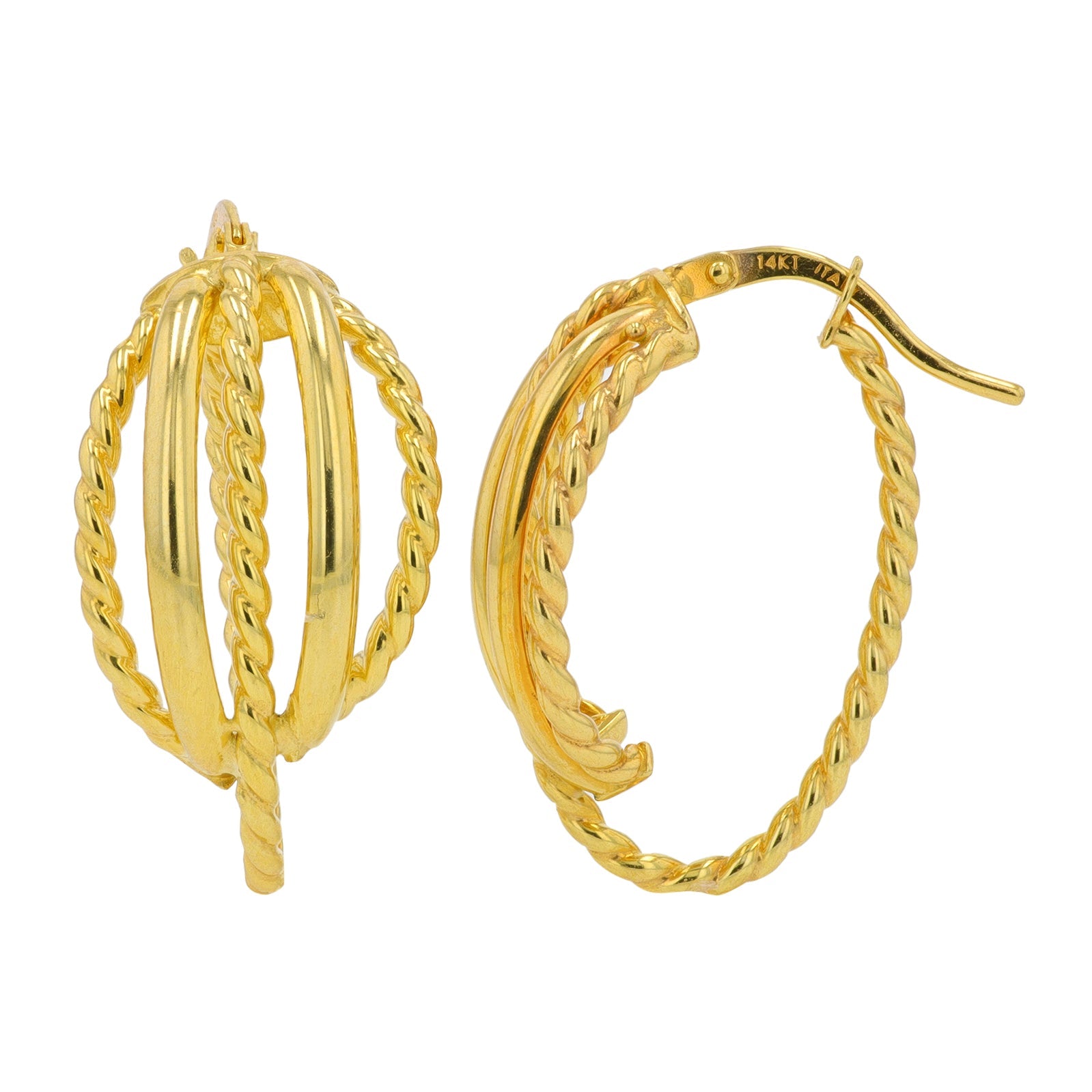 14K YG Hoops