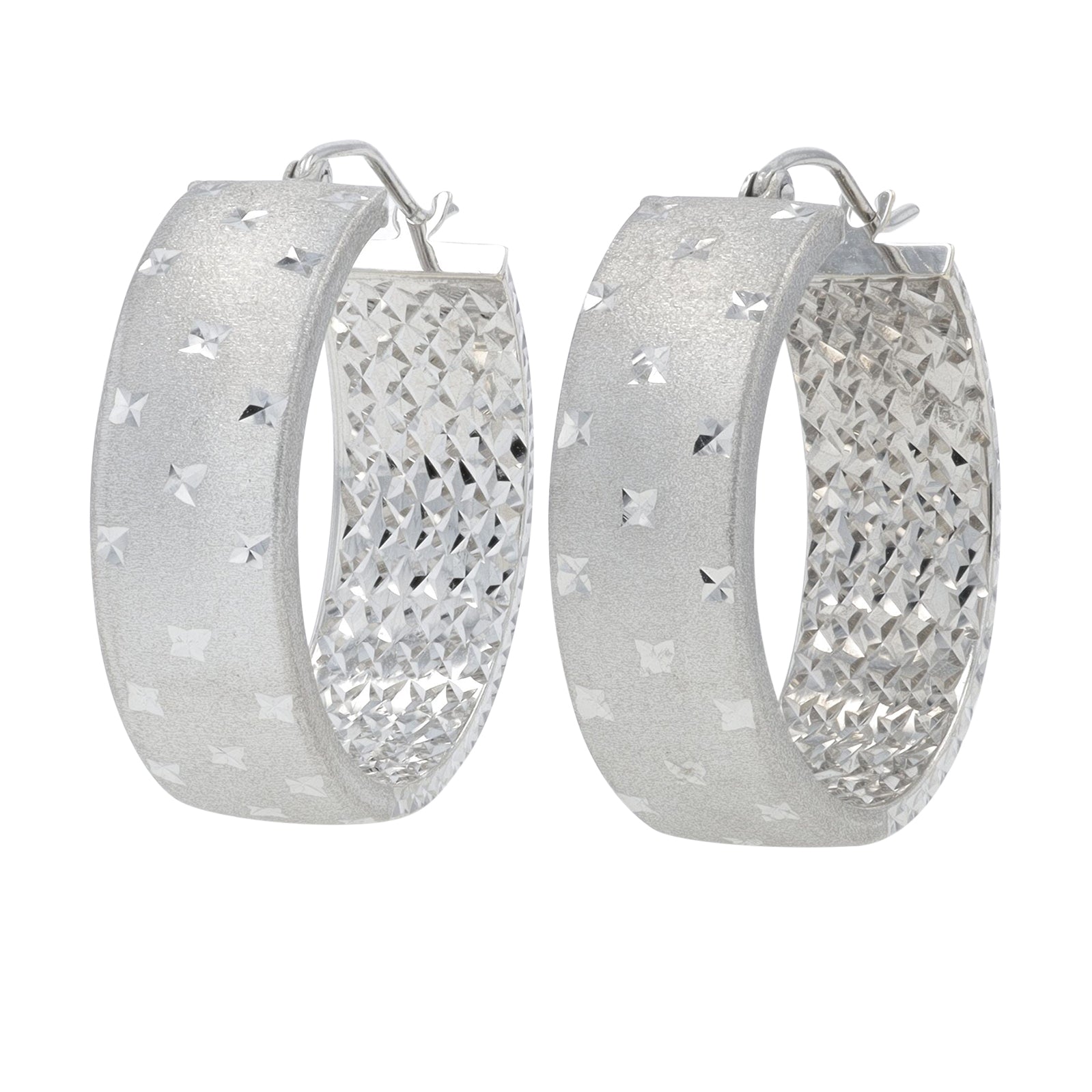 14K WG Hoops