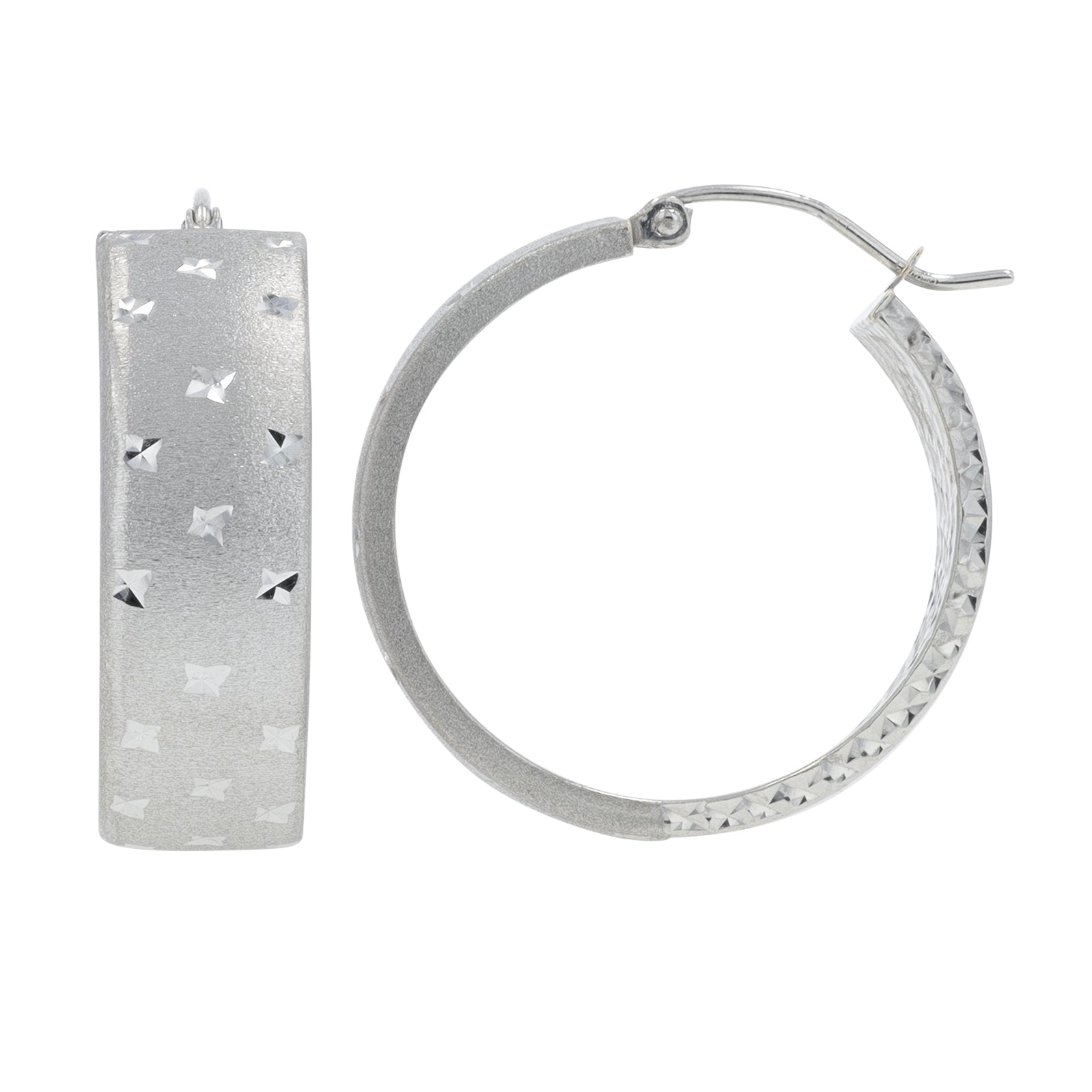 14K WG Hoops