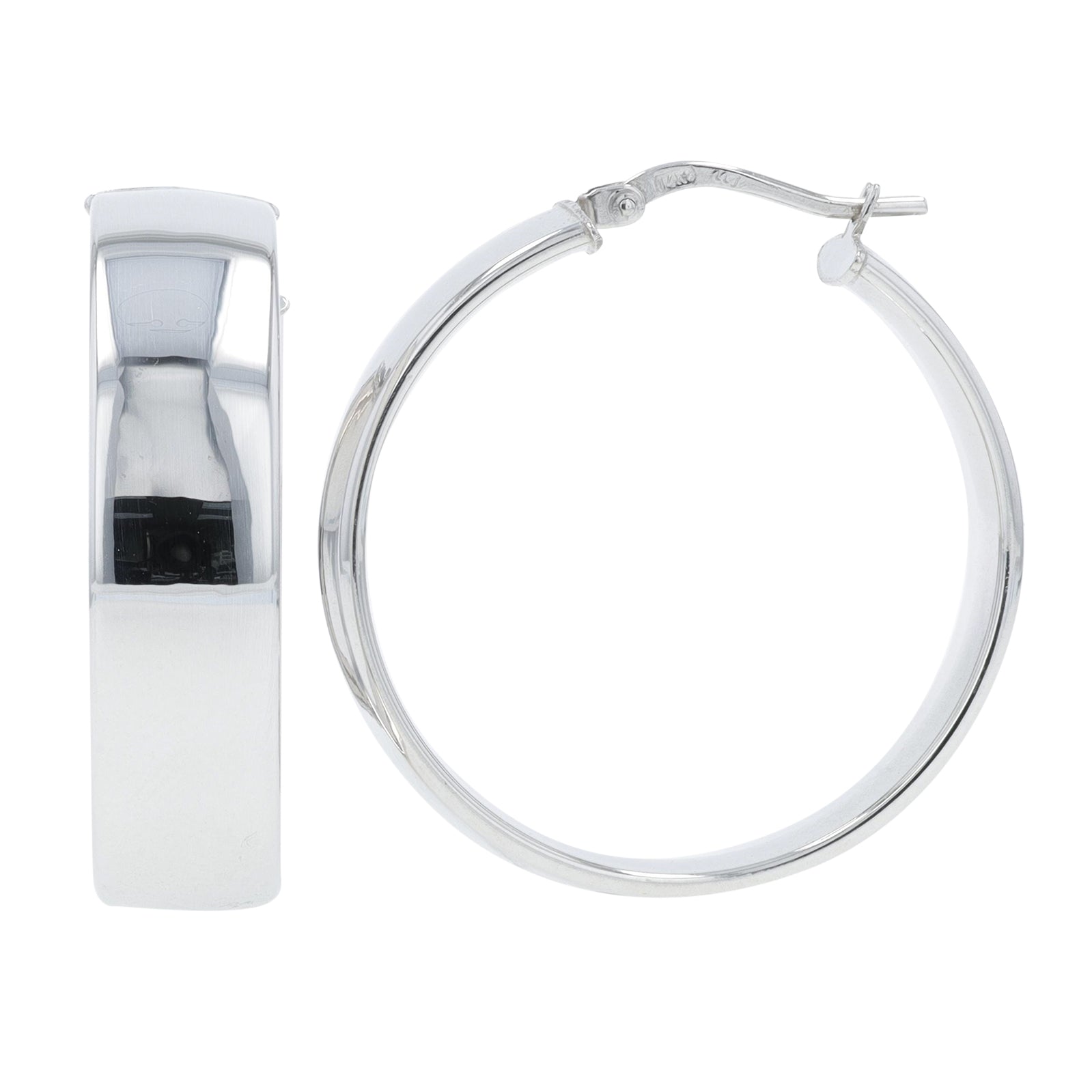14K WG Hoops