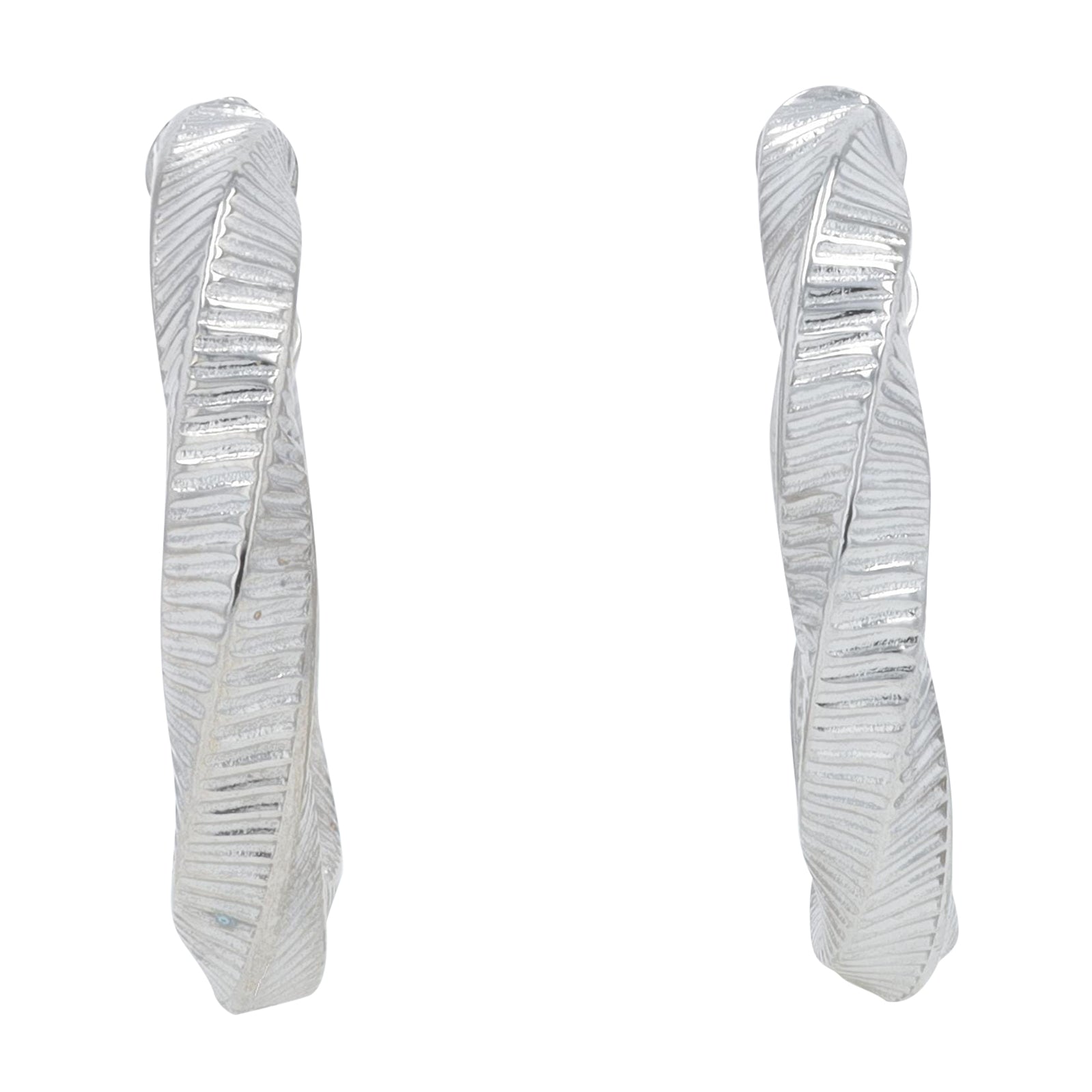 14K WG Twisted Hoops