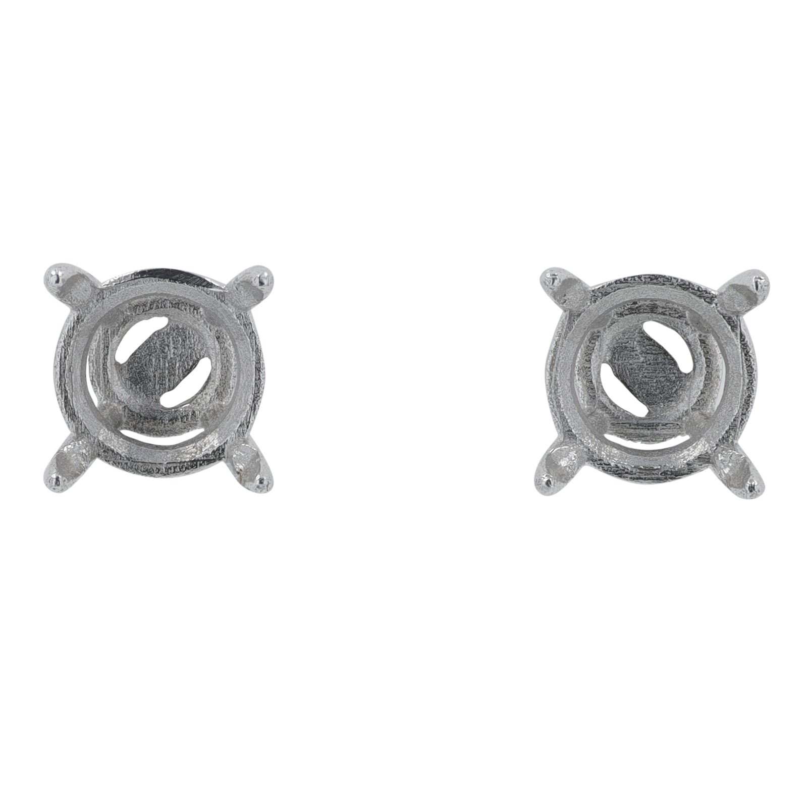 14K WG Semi Mount Studs